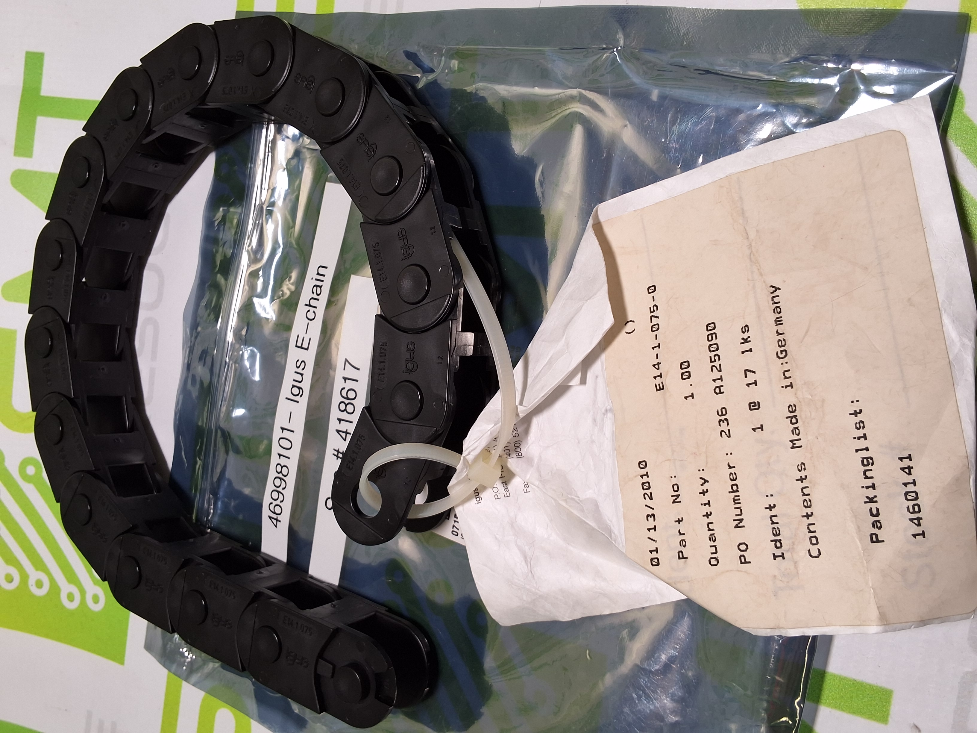 IGUS E14-1-075-0 E-CHAIN - BRAND NEW