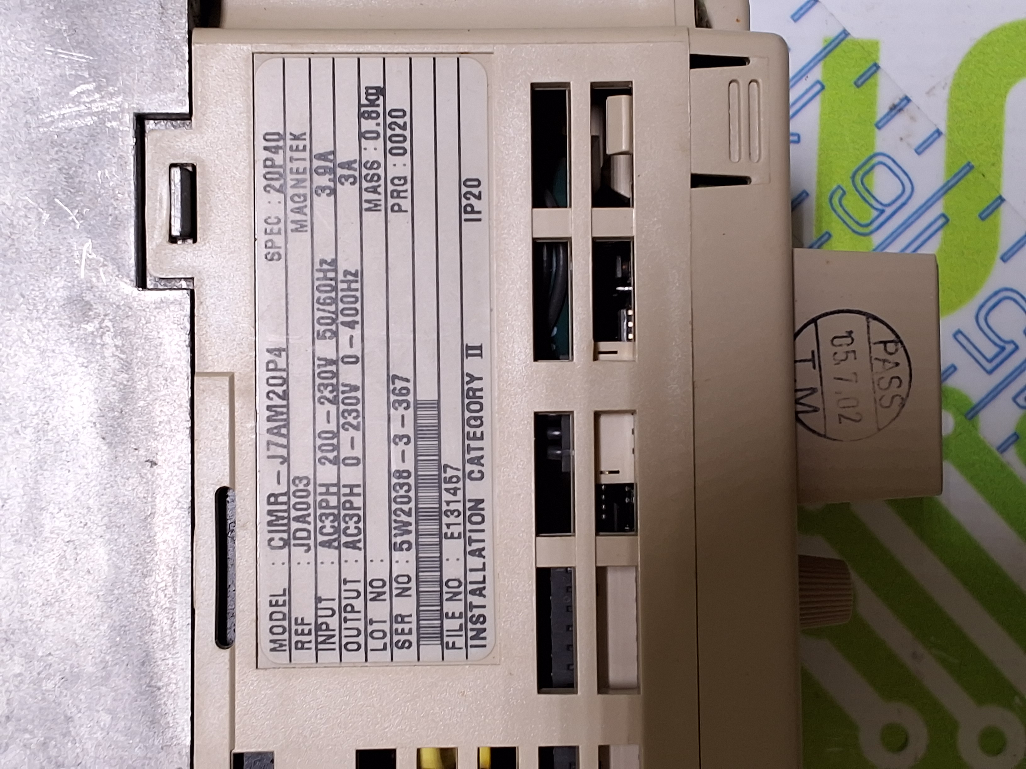 Used YASKAWA GPD 305/J7 200V 0.2kW CIMR-J7AM20P4