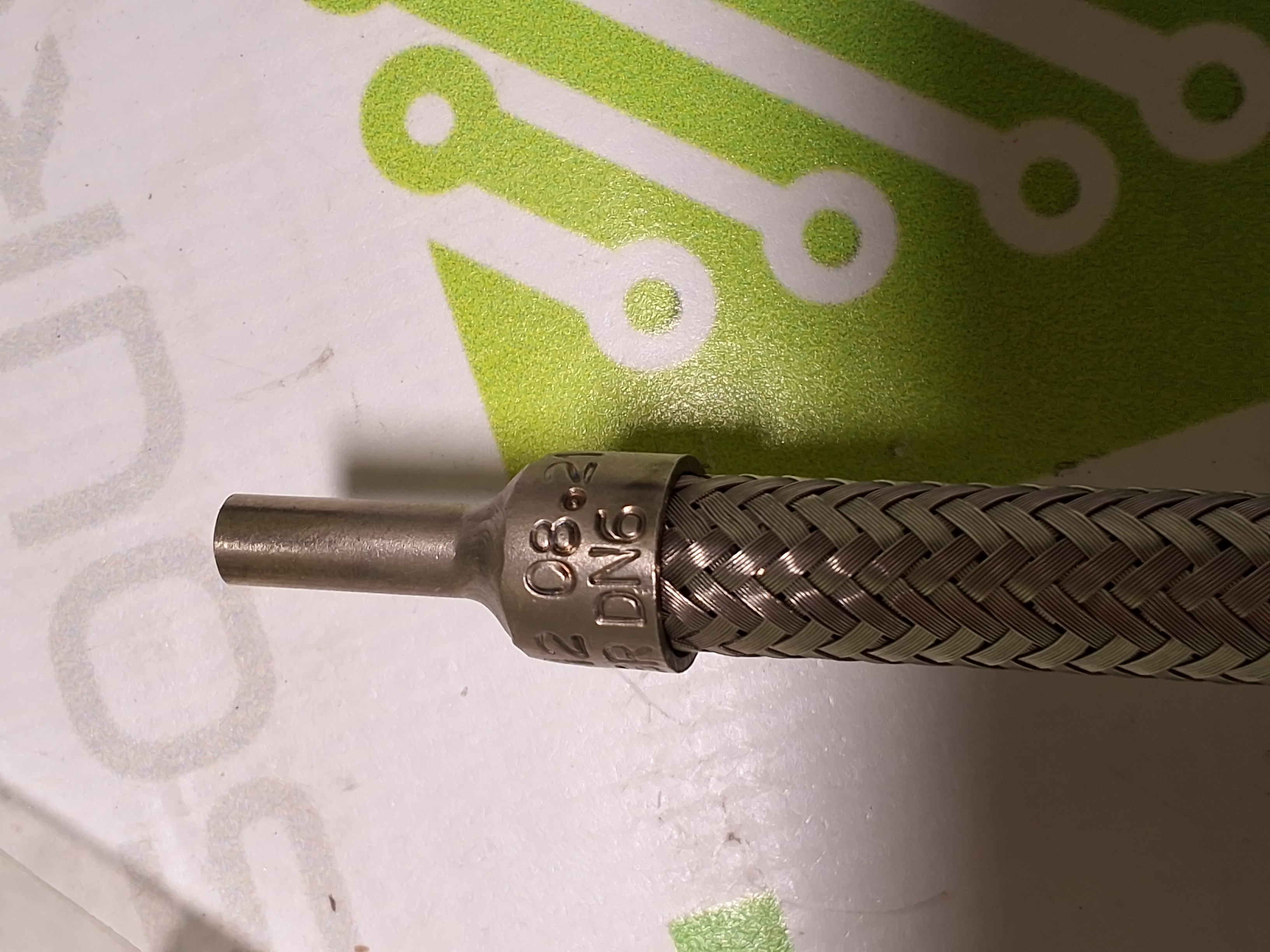 HYDRA SR DN6 RS331 L12 08.21 STAINLESS STEEL FLEXIBLE HOSE