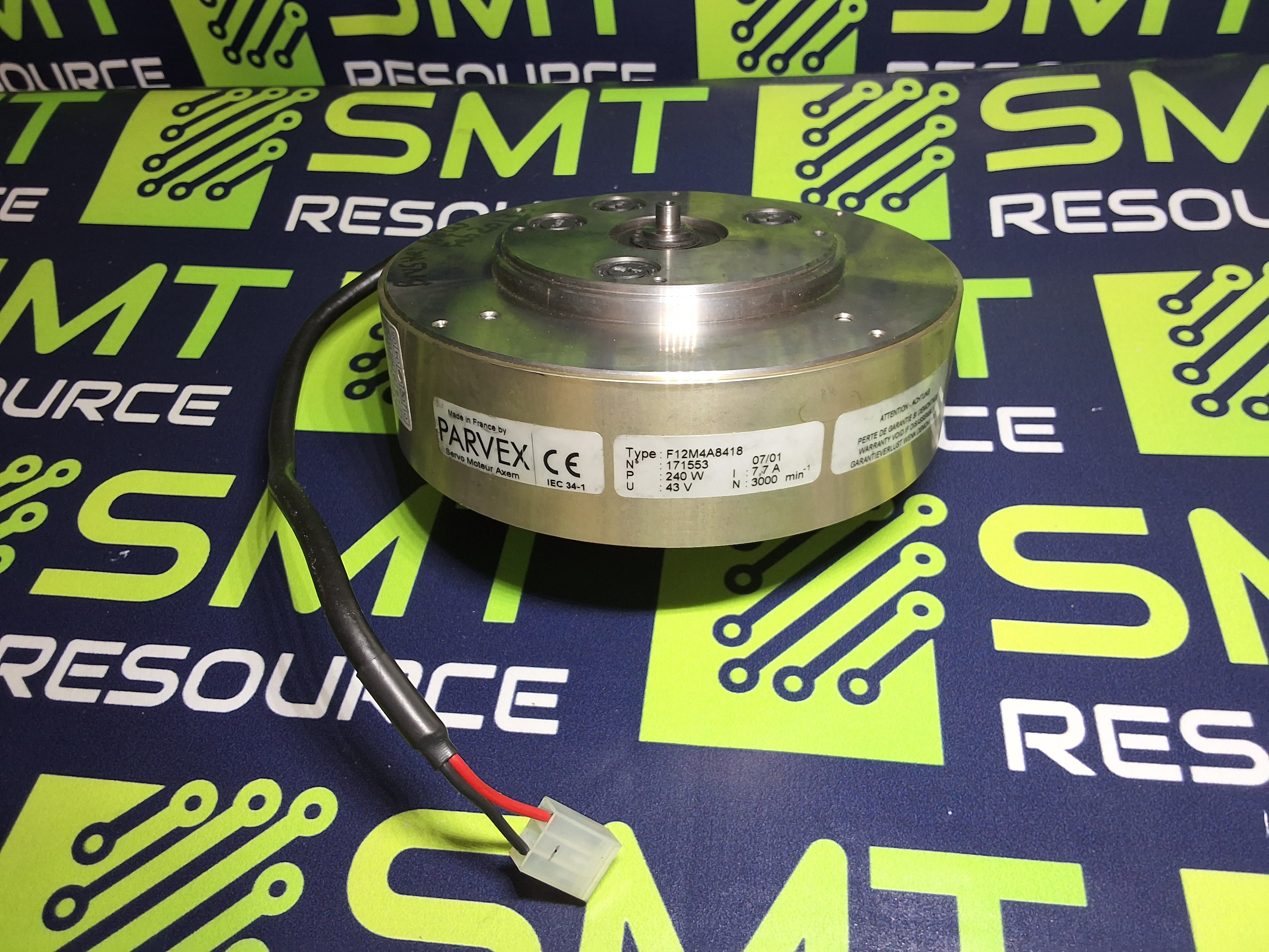 Used MYDATA F12M4A8418 PARVEX SERVO MOTOR L-049-0118