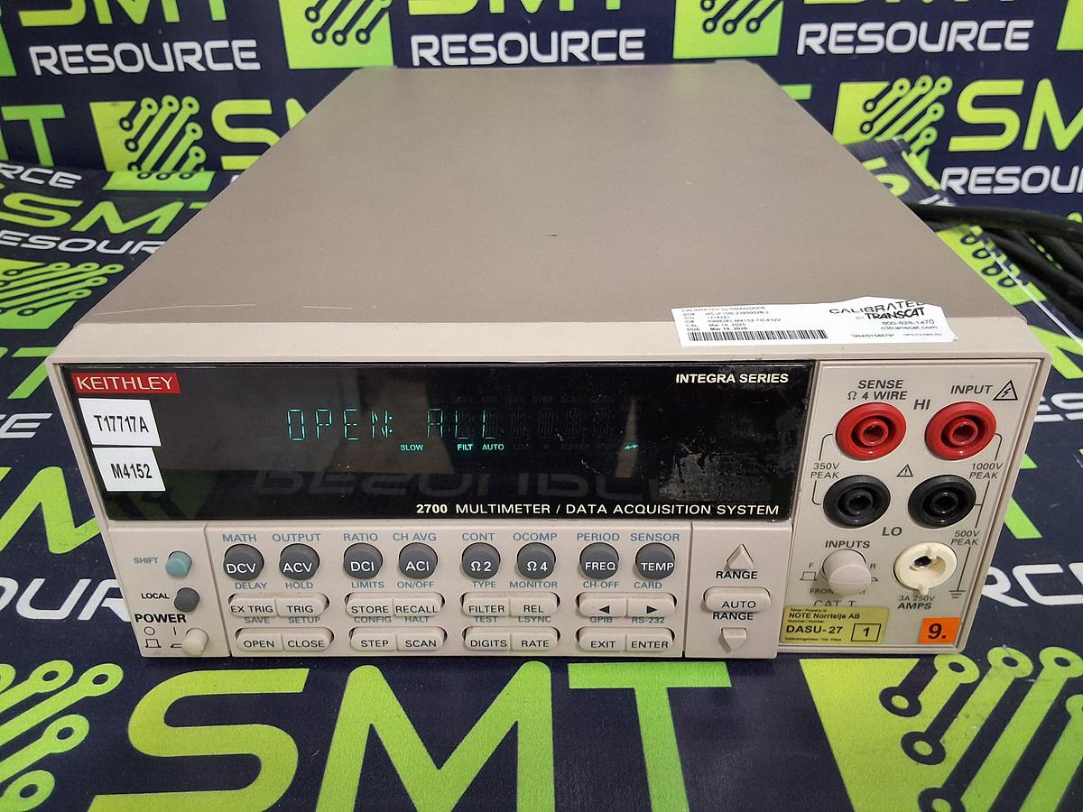 Used KEITHLEY 2700 DIGITAL MULTIMETER / DATA ACQUISITION SYSTEM