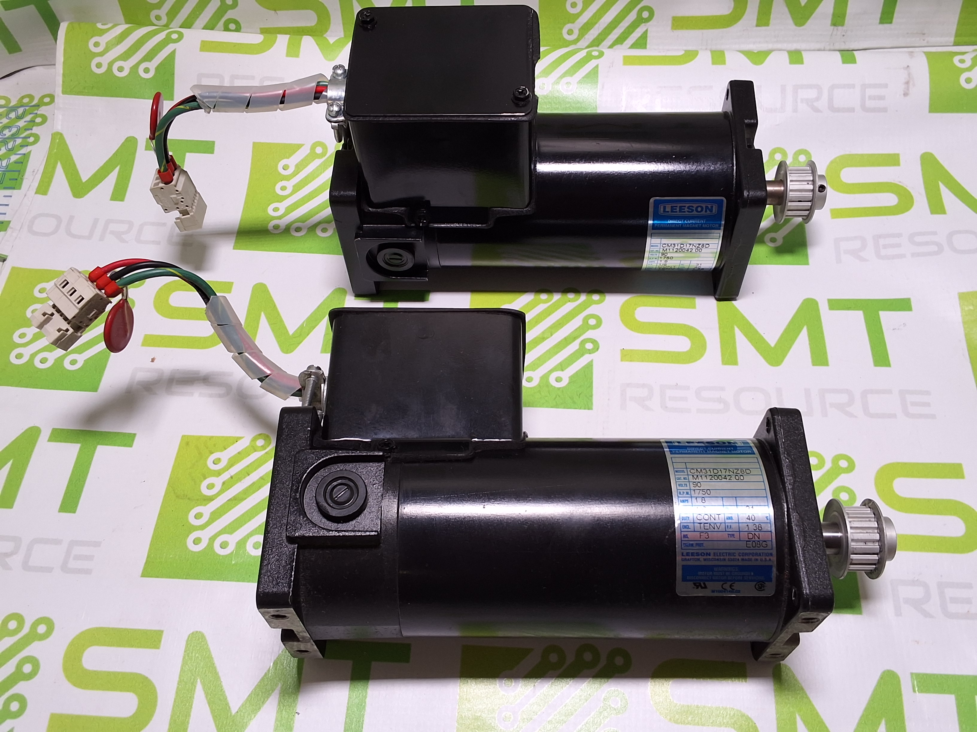 Used LEESON CM31D17NZ8D DC PERMANET MAGNET MOTOR 90V 1750RPM