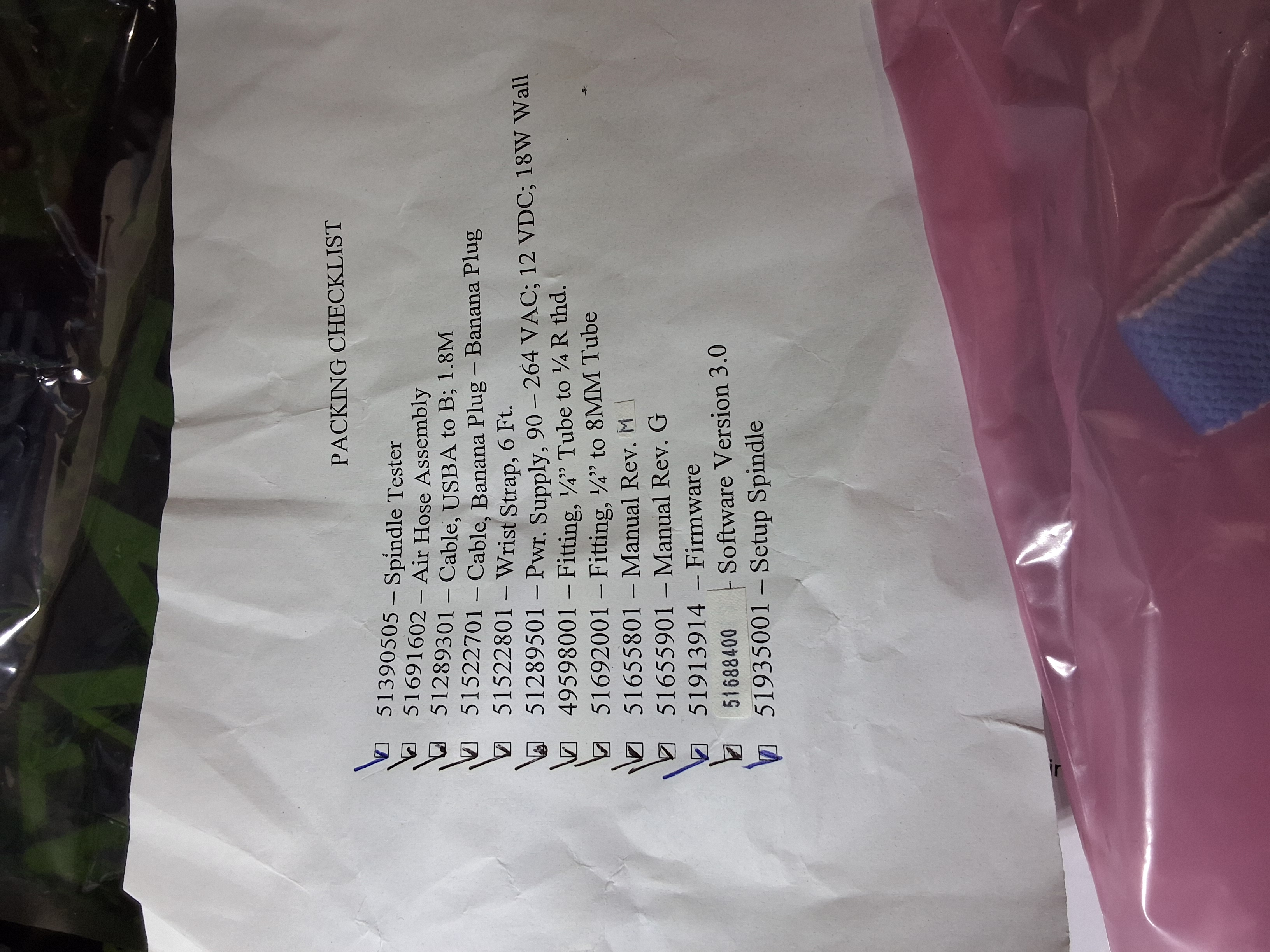 UNIVERSAL INSTRUMENTS 51634901 / 51390505 SPINDLE TESTER ASSEMBLY WITH 51935001 SETUP SPINDLE - BRAND NEW