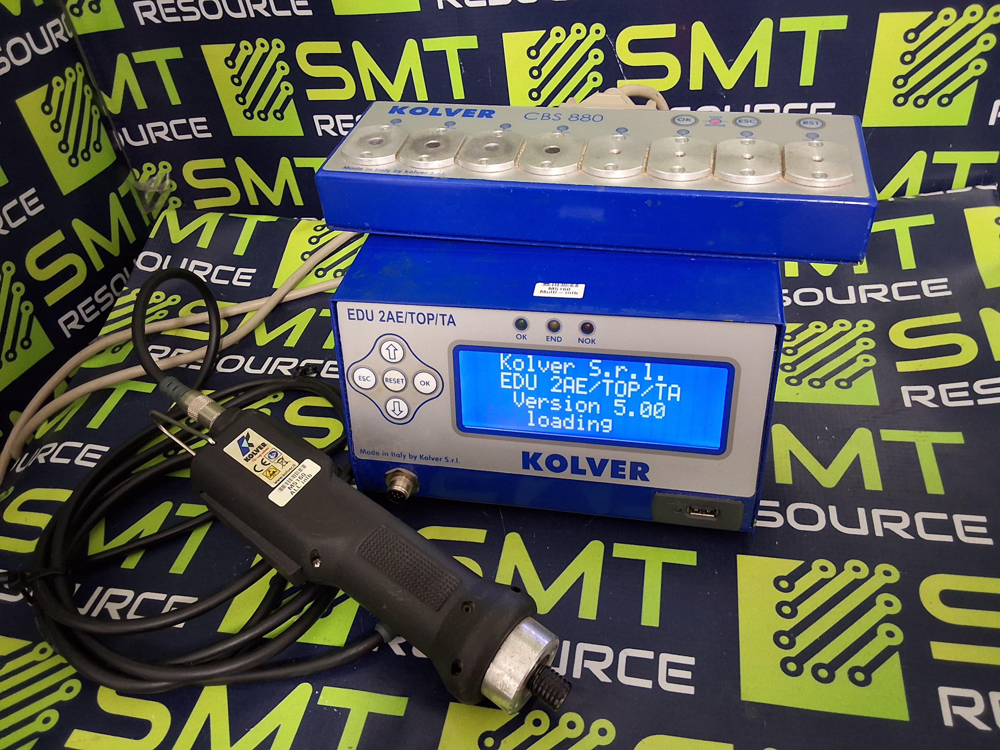 Used KOLVER EDU 2AE/TOP/TA POWER SUPPLY WITH KOLVER CBS 880 & KOLVER PLUTO 3D/TA ELECTRIC TORQUE SCREWDRIVER