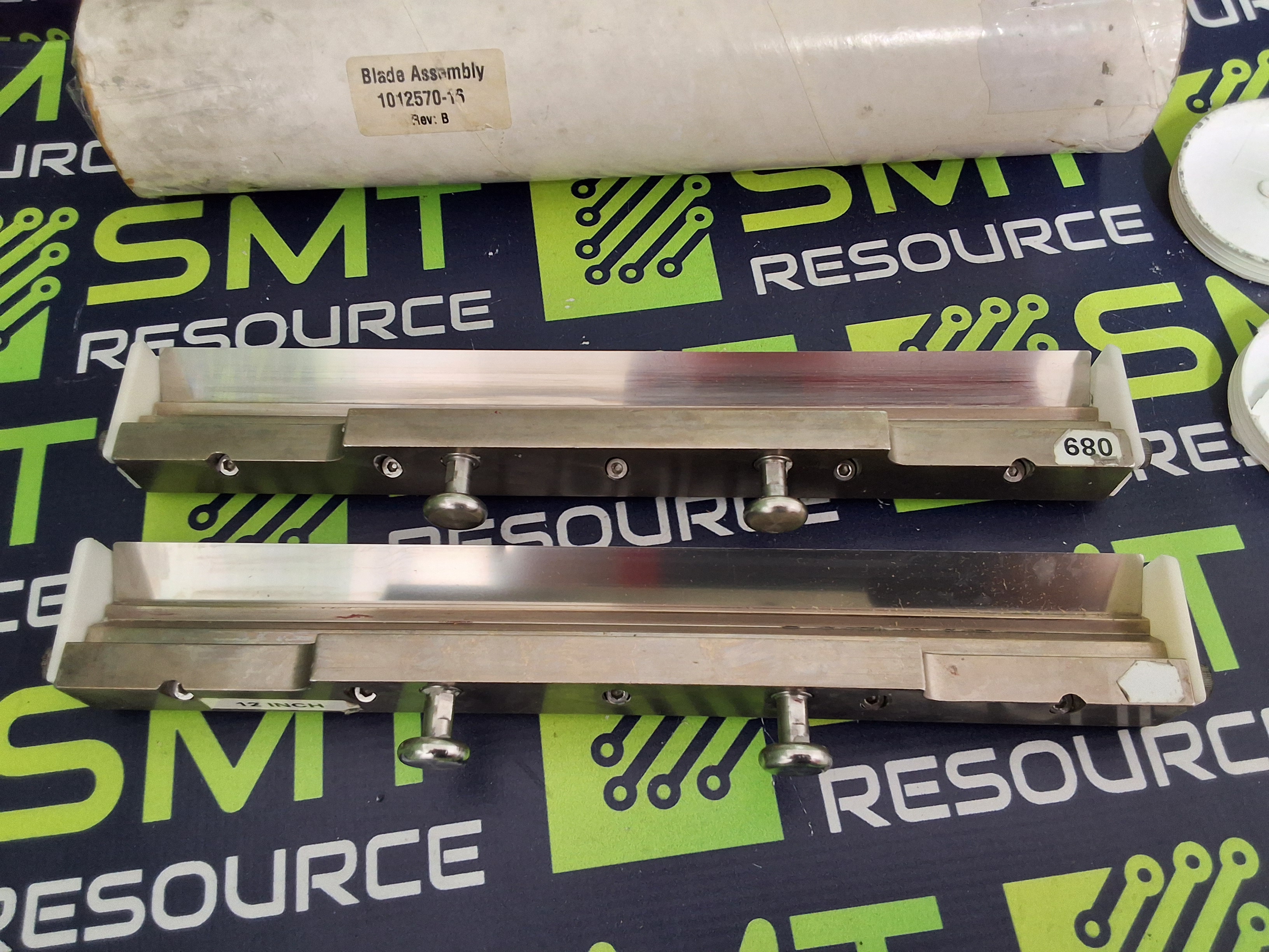 Used MPM PHOTO STENCIL PS-MUP-12-OEM 12in SQUEEGEE BLADE SET - LOT OF 2