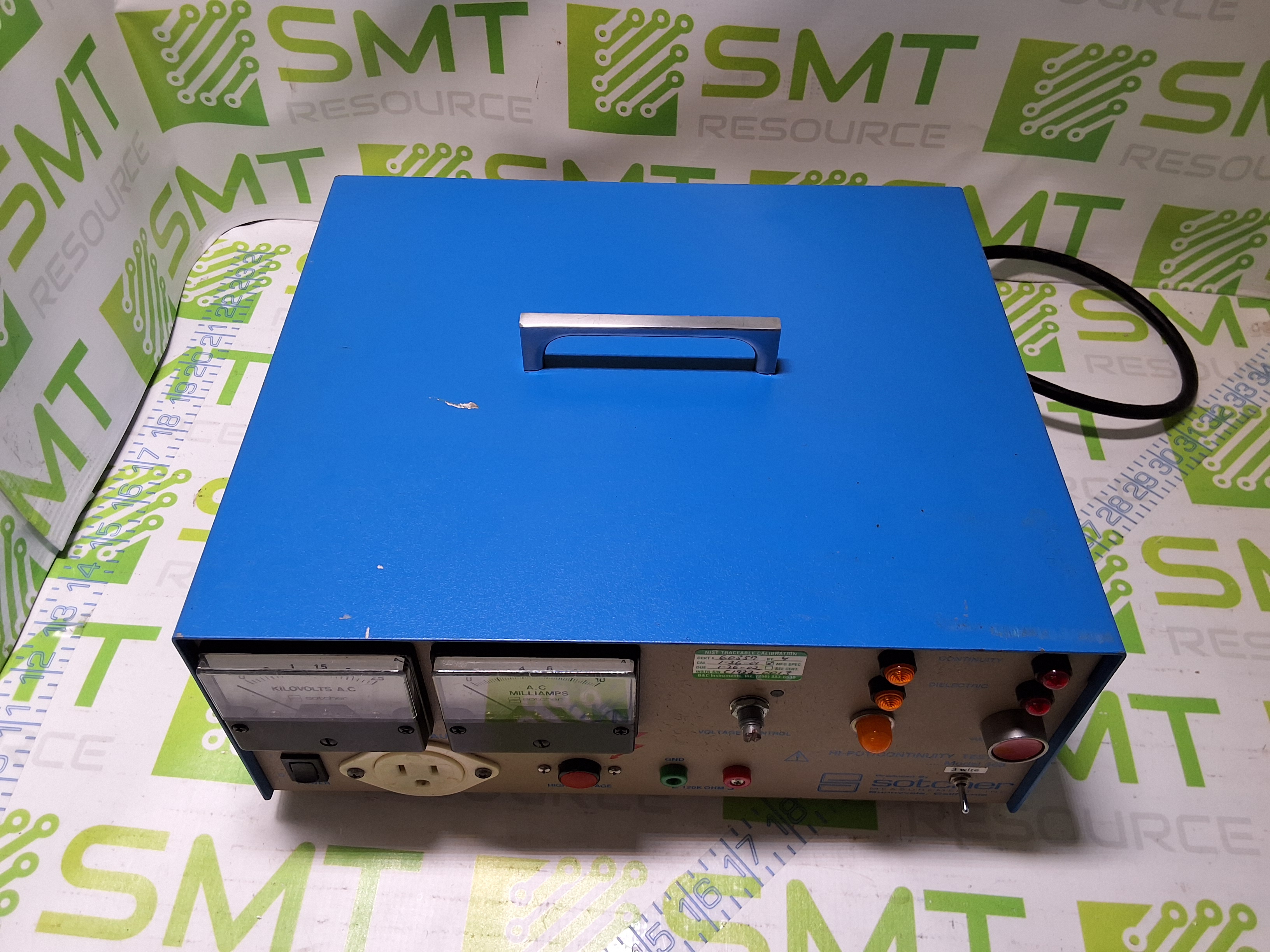 Used SOTCHER MEASUREMENT 568 HI-POT/CONTINUITY TESTER