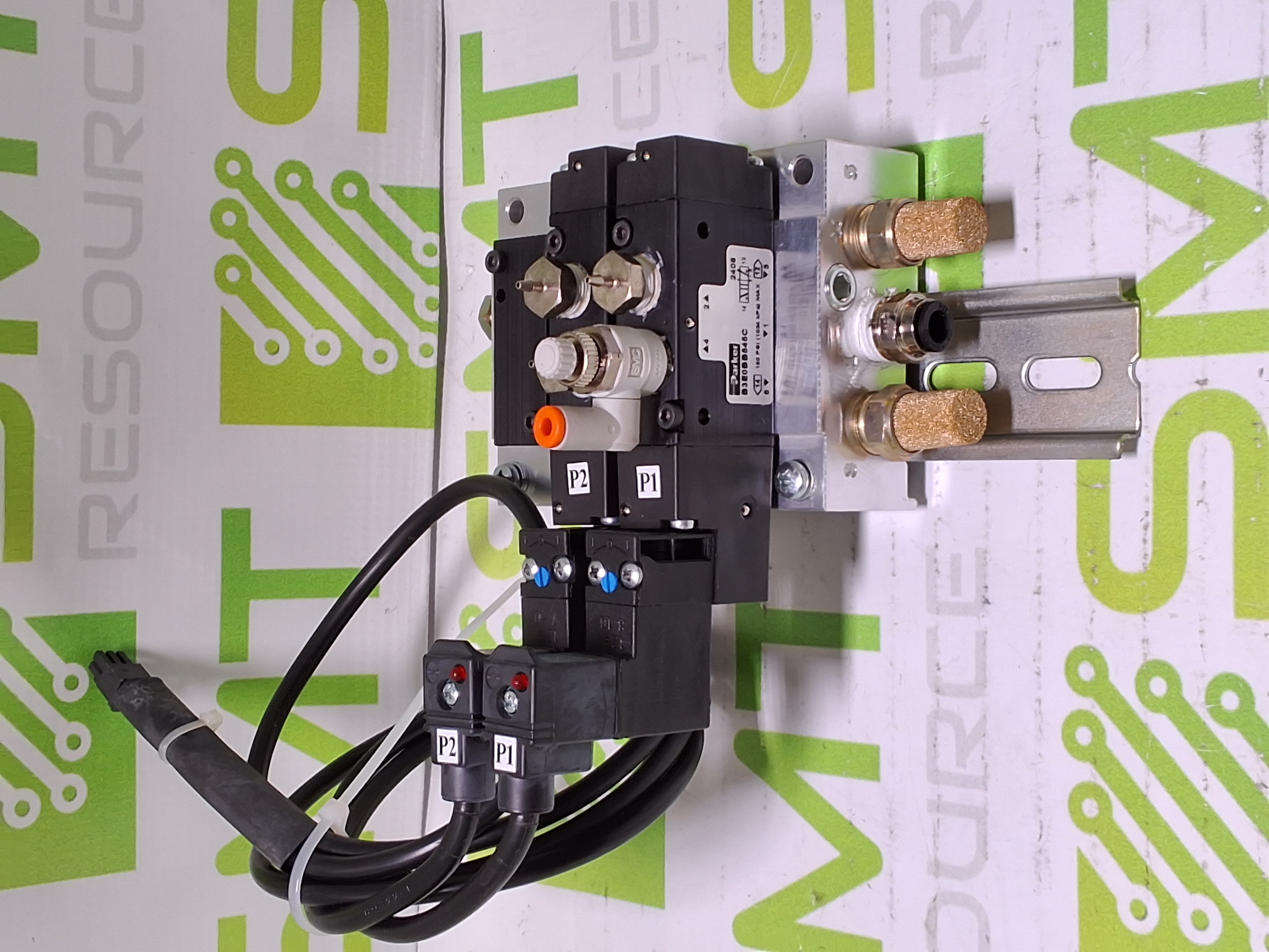 Used PARKER B3E0BB545C SOLENOID AIR CONTROL VALVE