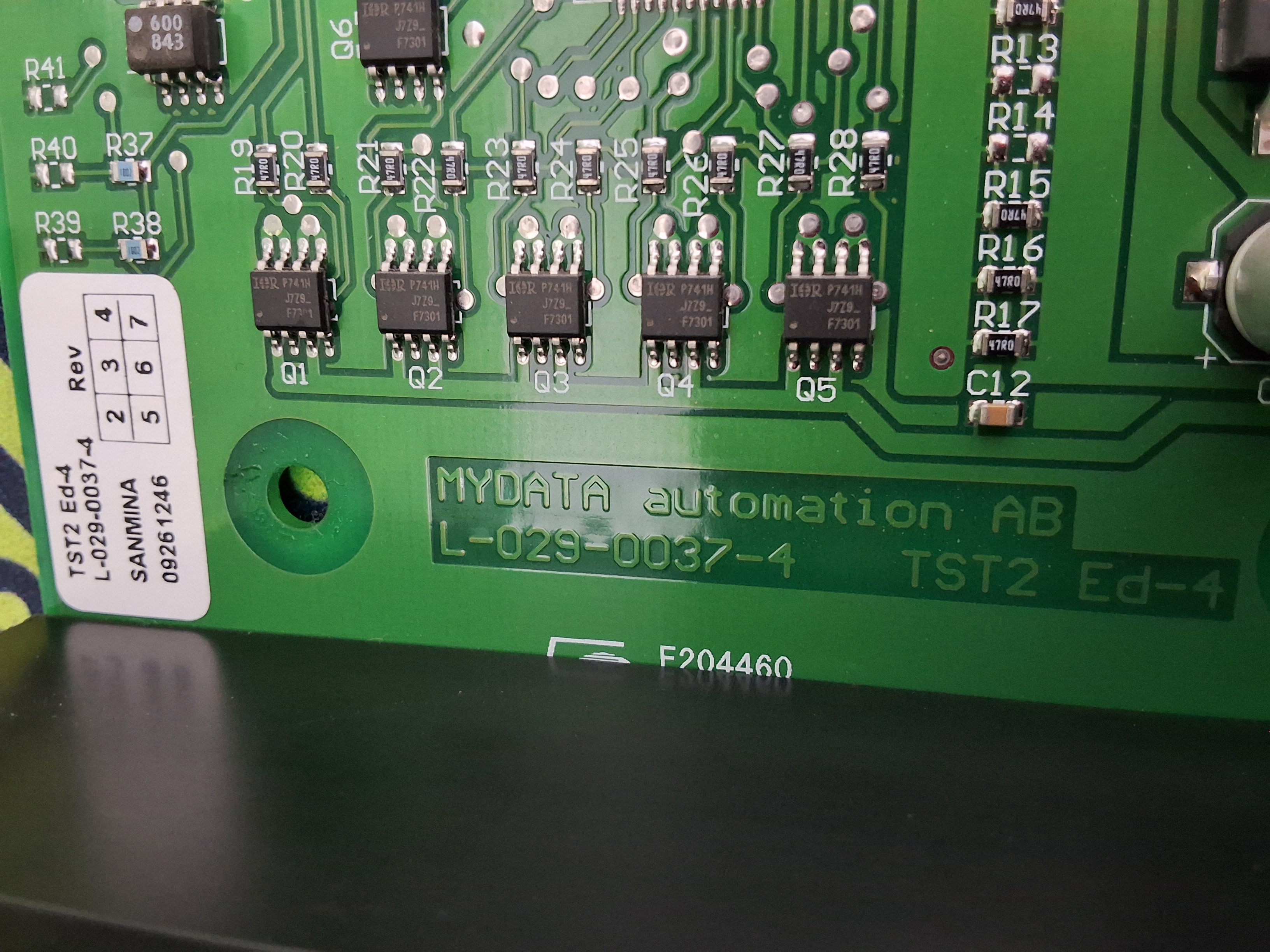 Used MYDATA L-029-0037-4 TST2 ED-4 BOARD