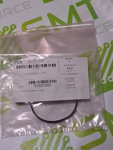 UNIVERSAL INSTRUMENTS 51031302 S2M 2mm PITCH TIMING BELT - NEW