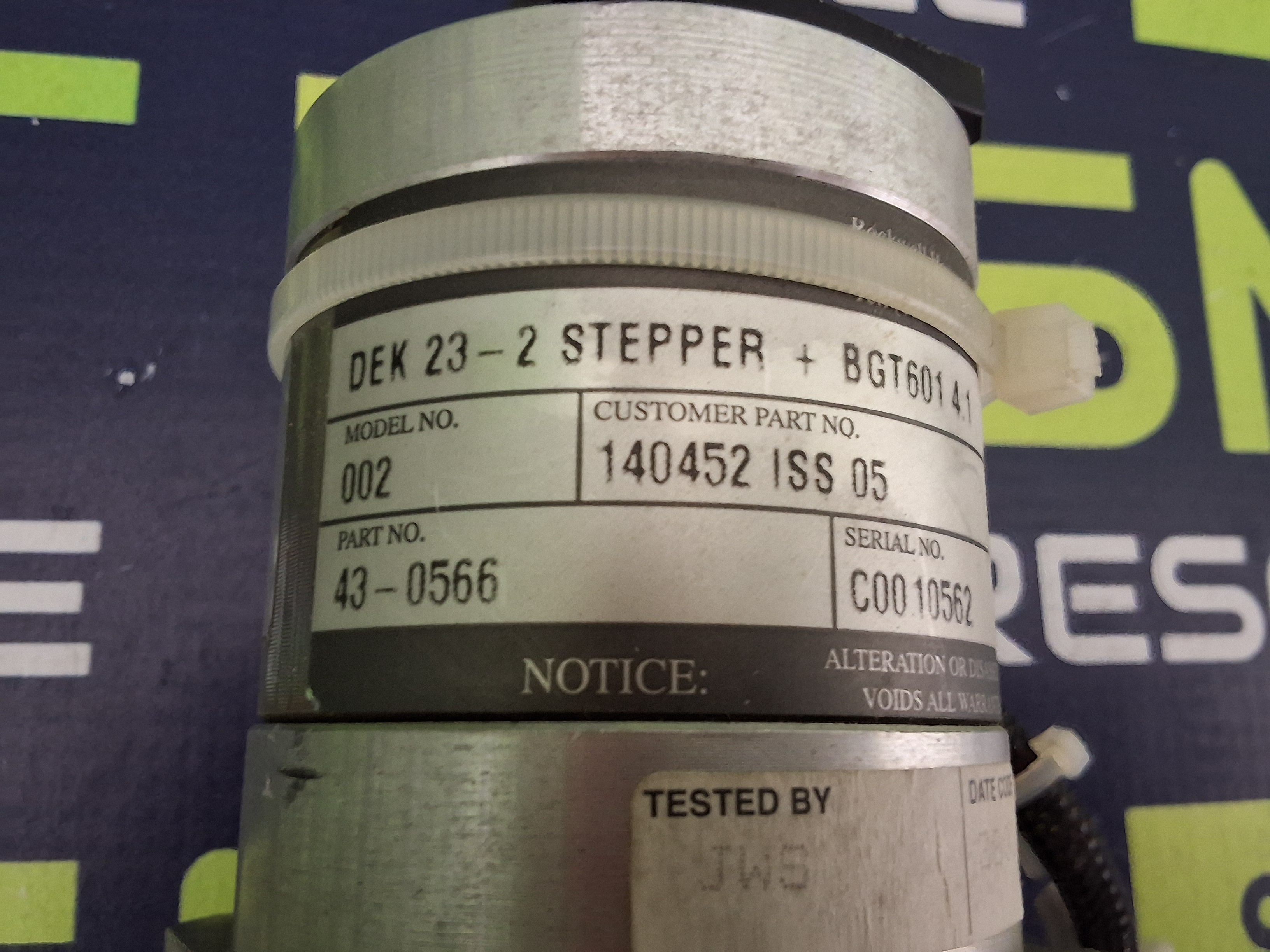Used ROCKWELL DEK 23-2 STEPPER+BGT601 4:1 SERVO MOTOR 43-0566