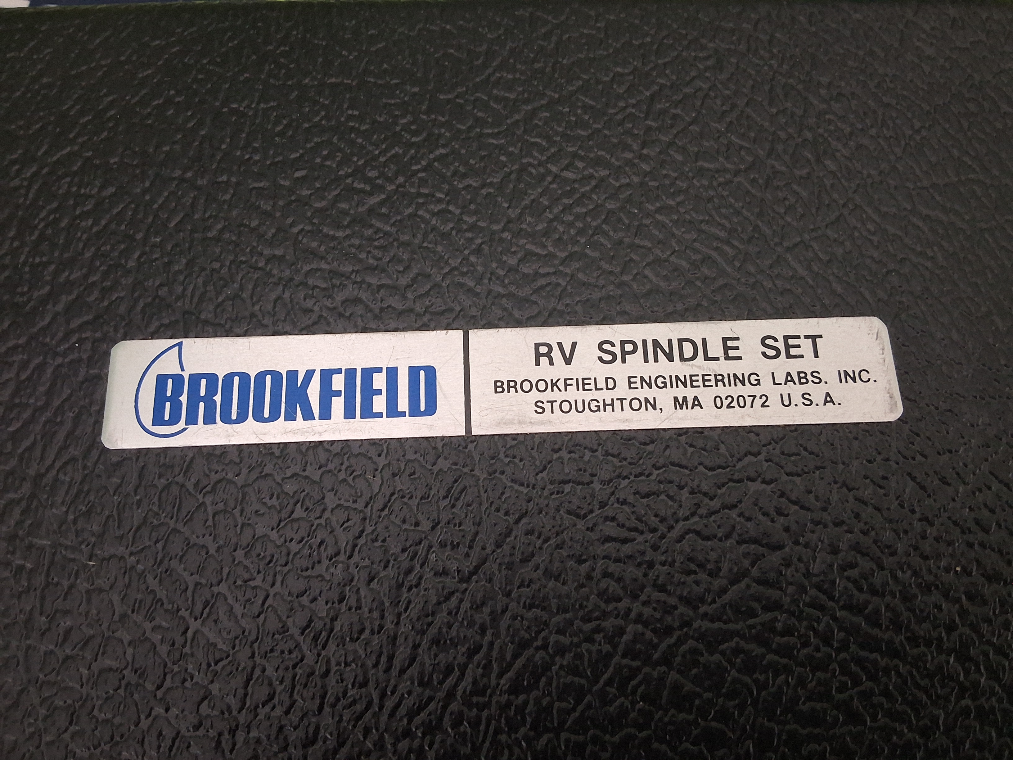Used BROOKFIELD 7-PIECE RV SPINDLE COMPLETE SET WITH ORIGINAL HARD CASE 