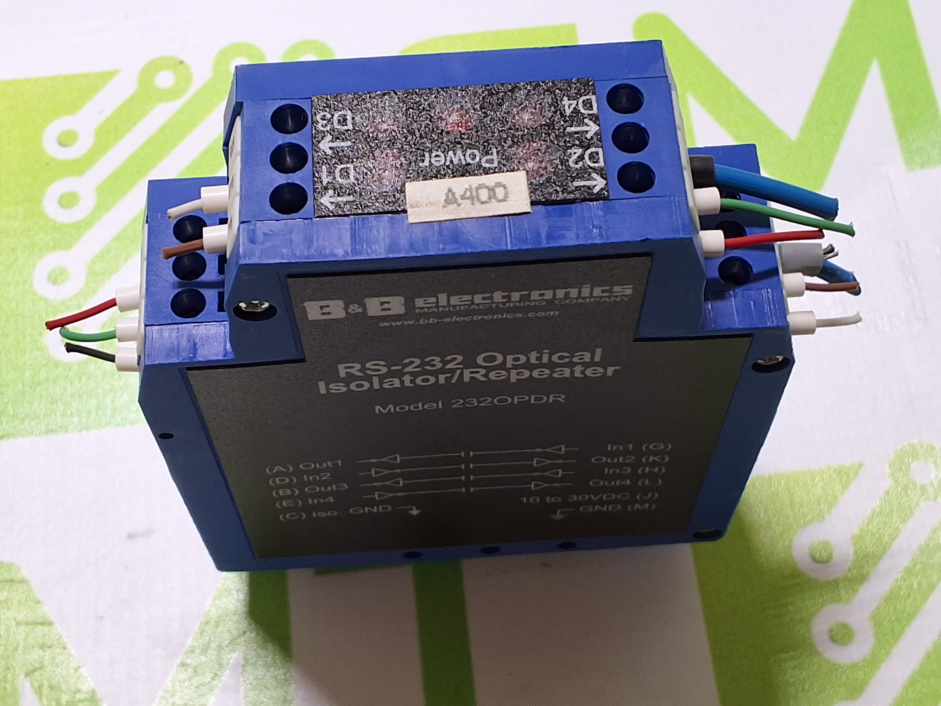 Used B&B ELECTRONICS RS-232 OPTICAL ISILATOR/REPEATER 232OPDR