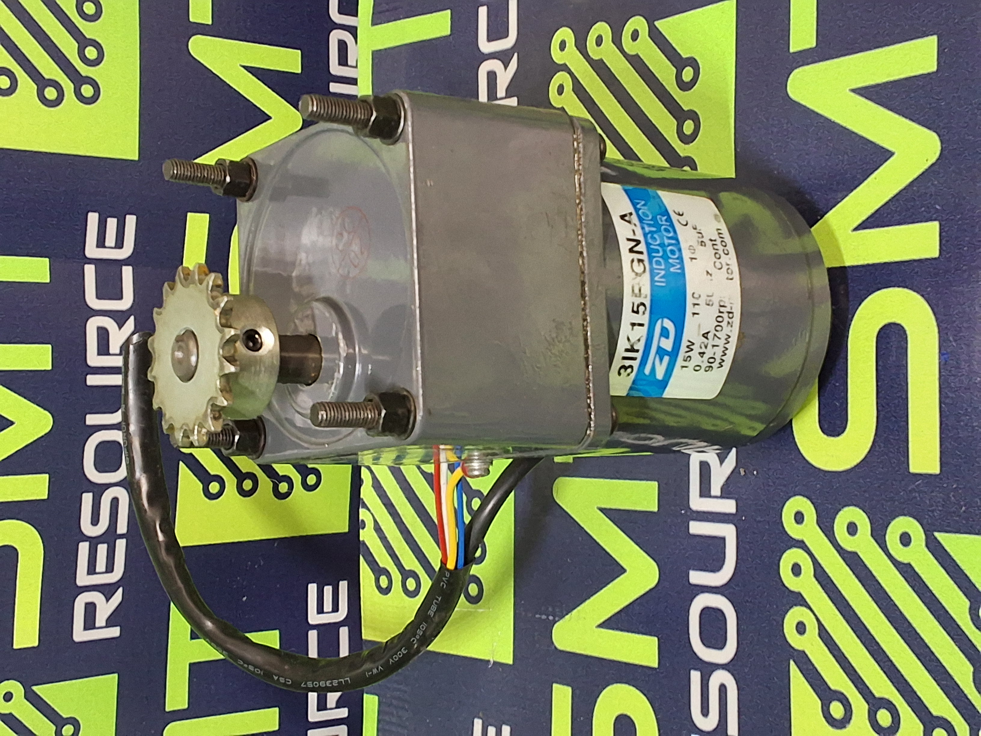 Used ZD 3IK15RGN-A INDUCTION MOTOR WITH 3GN15K GEAR HEAD