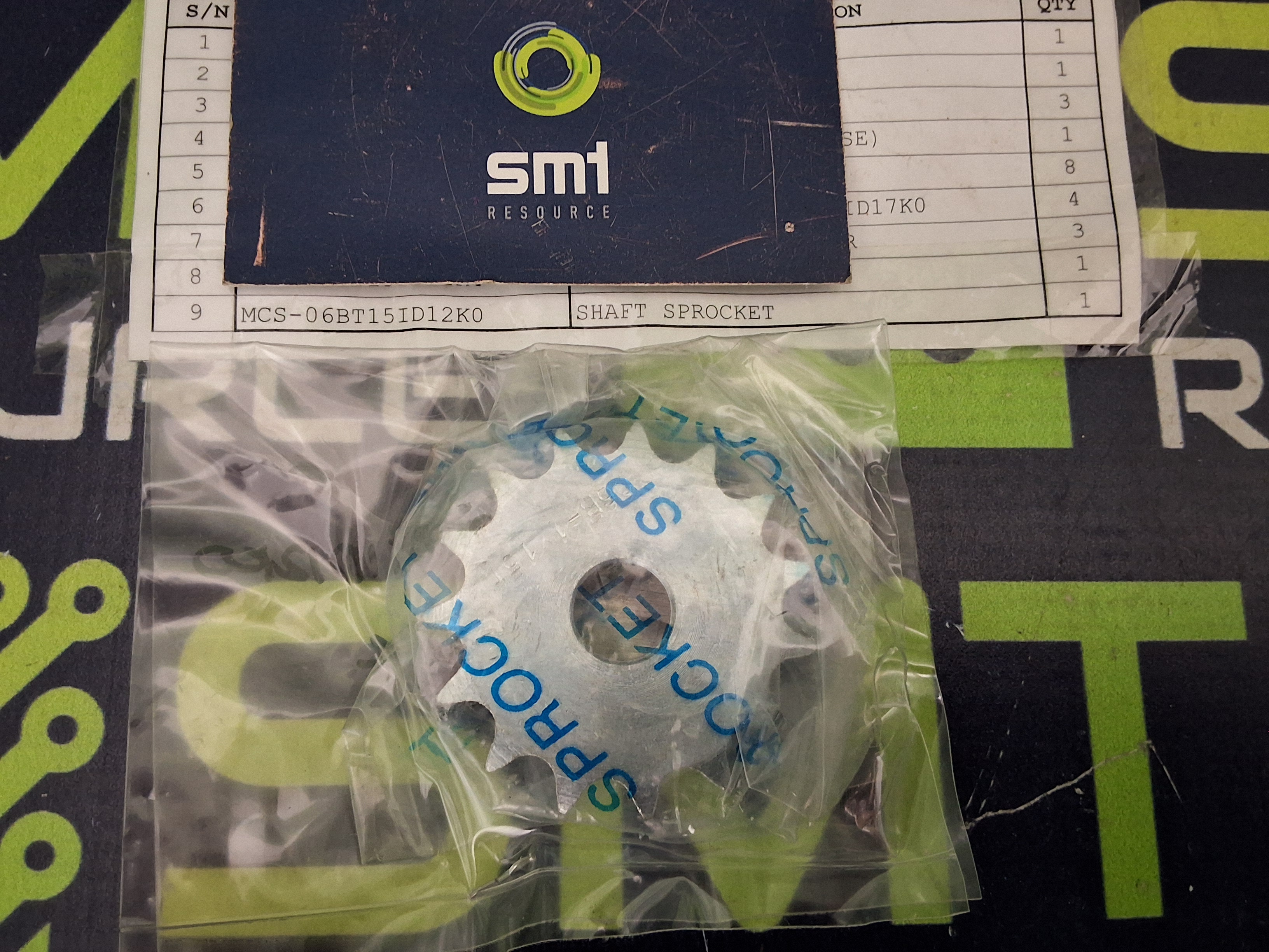 MCS-06BT15ID12K0 SHAFT SPROCKET - BRAND NEW