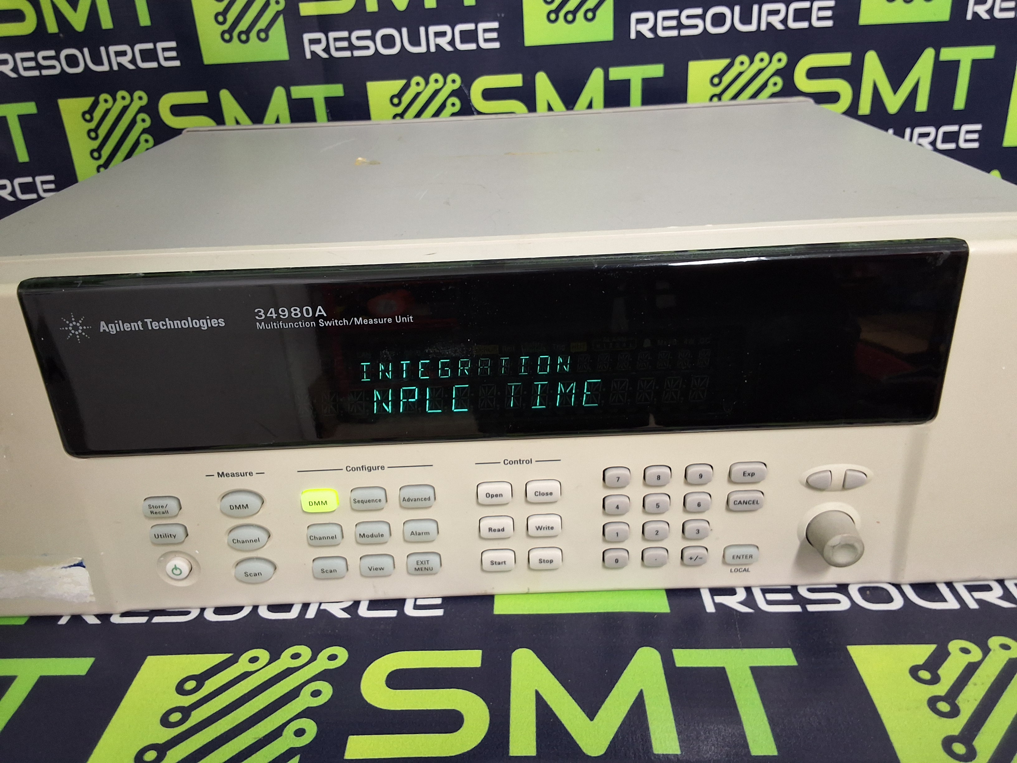 Used AGILENT / KEYSIGHT 34980A MULTIFUNCTION SWITCH / MEASURE DATA ACQUISITION UNIT