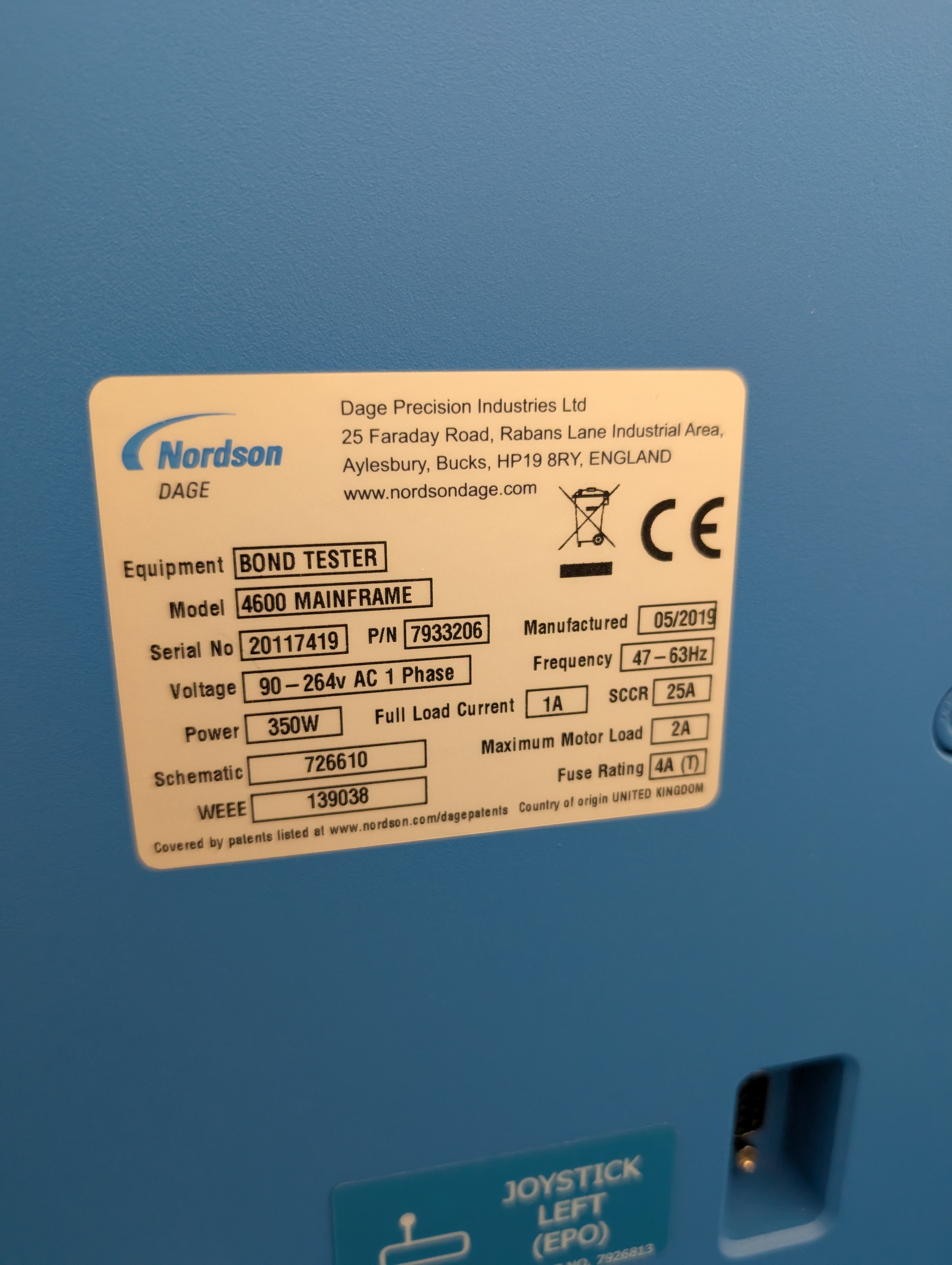 Used Nordson Dage 4600 Wire Bond Tester