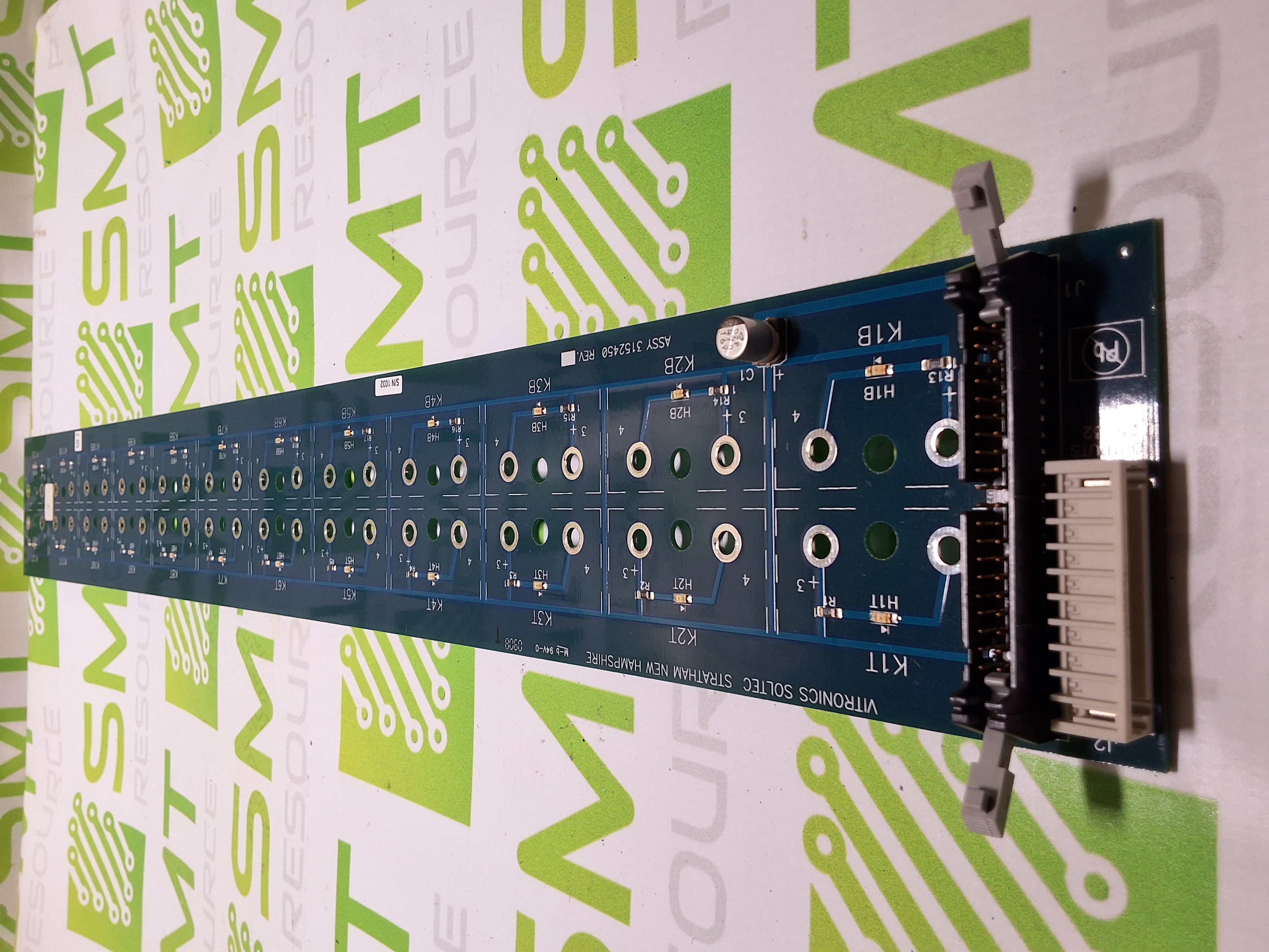 Used VITRONICS SOLTEC 3152450 RELAY CIRCUIT BOARD ASSEMBLY 