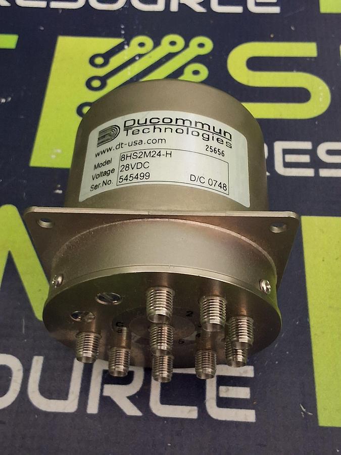 Used DUCOMMUN TECHNOLOGIES 8HS2M24-H COAXIAL SWITCH 28VDC