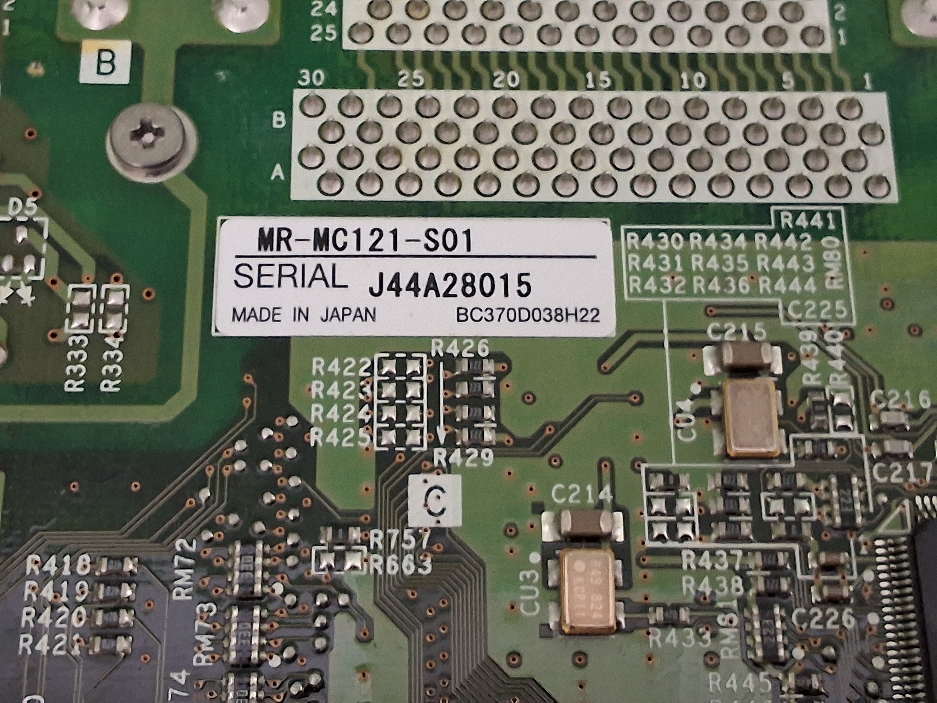 Used JUKI MR-MC121-S01 AXIS CONTROL CARD