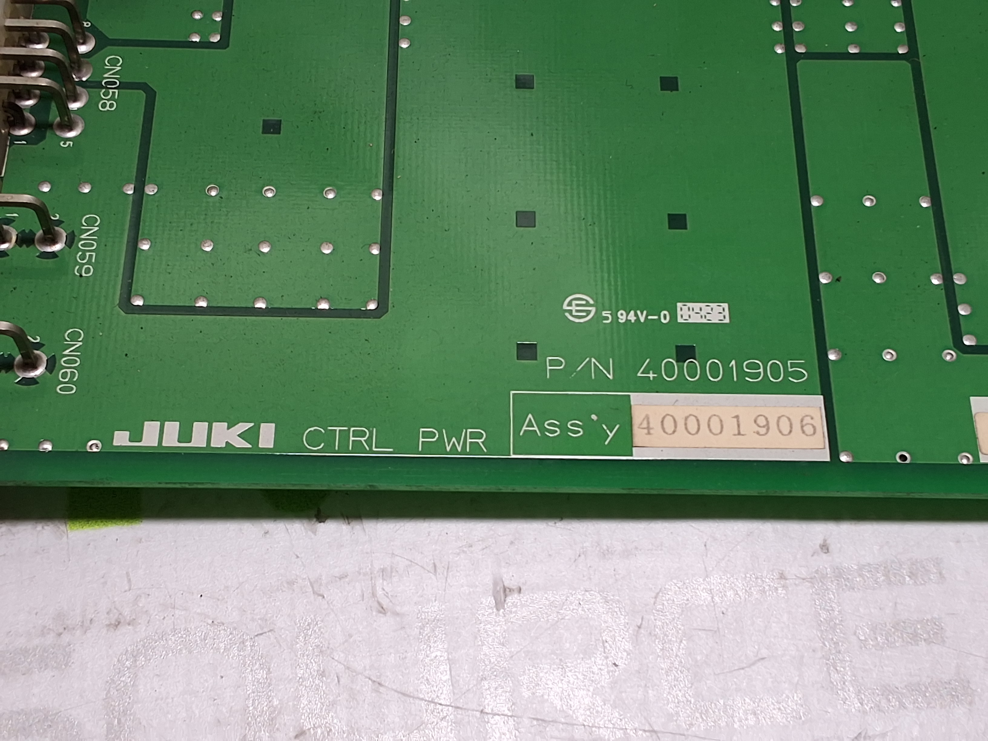 Used JUKI 40001905 40001906 CTRL PWR CONTROL POWER CIRCUIT BOARD REV. 01