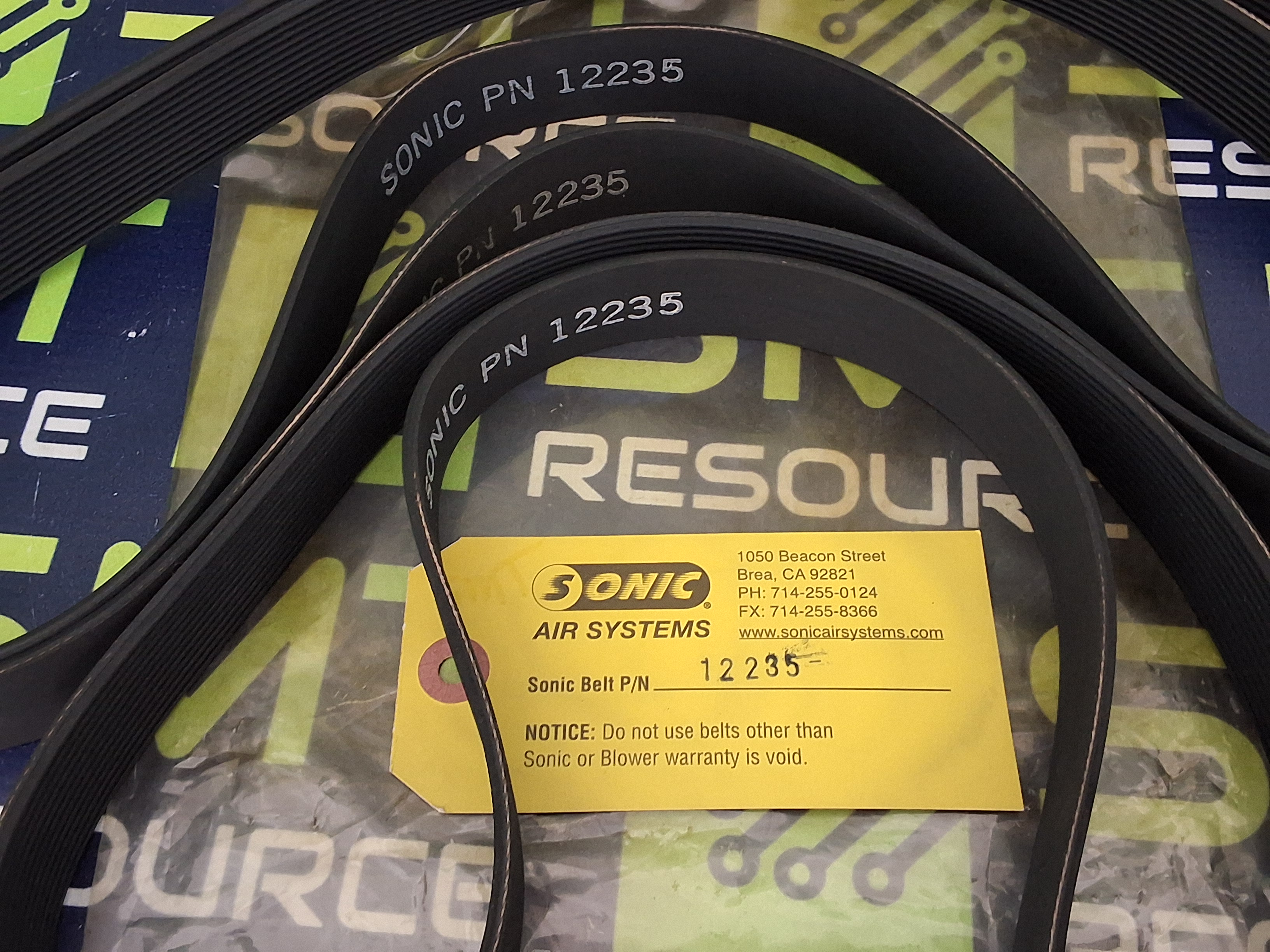 SONIC AIR SYSTEMS 12235 BELT - BRAND NEW