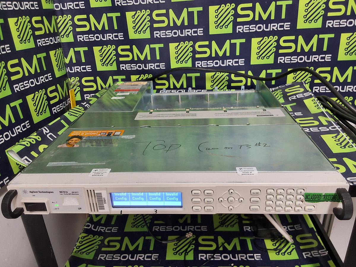 Used AGILENT N6701A LOW-PROFILE MPS MODULAR DC POWER SUPPLY MAINFRAME 600W