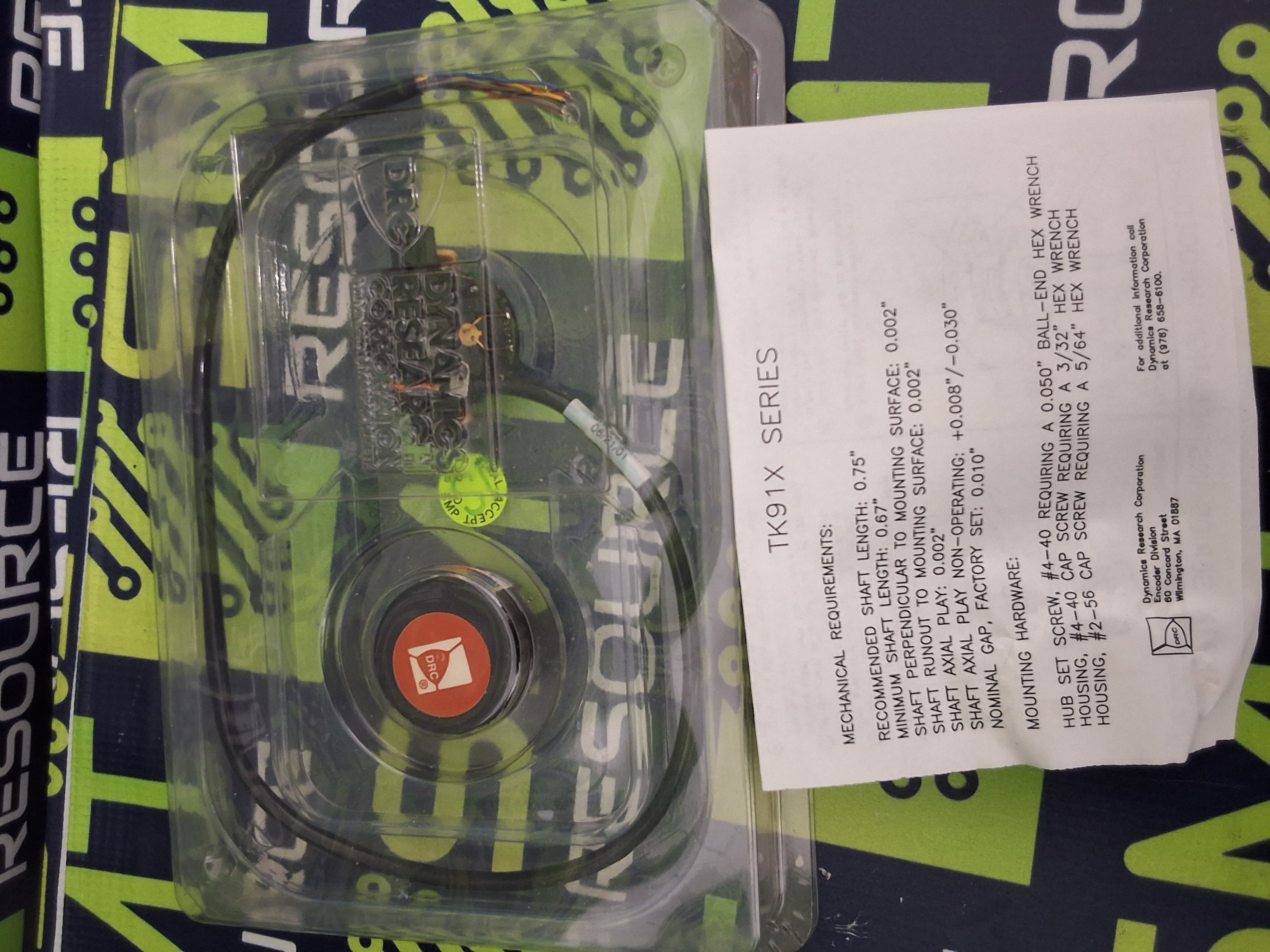 GSI Lumonics / DRC Optical Encoder TK916-051 1000-C TK91X SERIES ENCODER - NEW