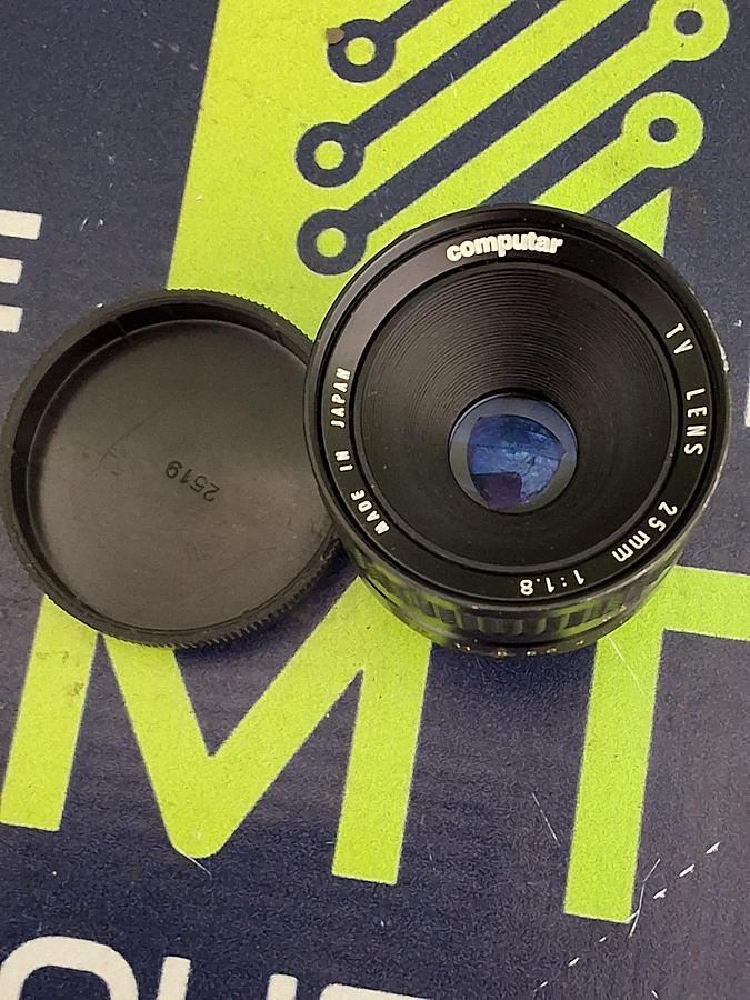 Used COMPUTAR TV LENS 25mm 1:1.8 C-MOUNT