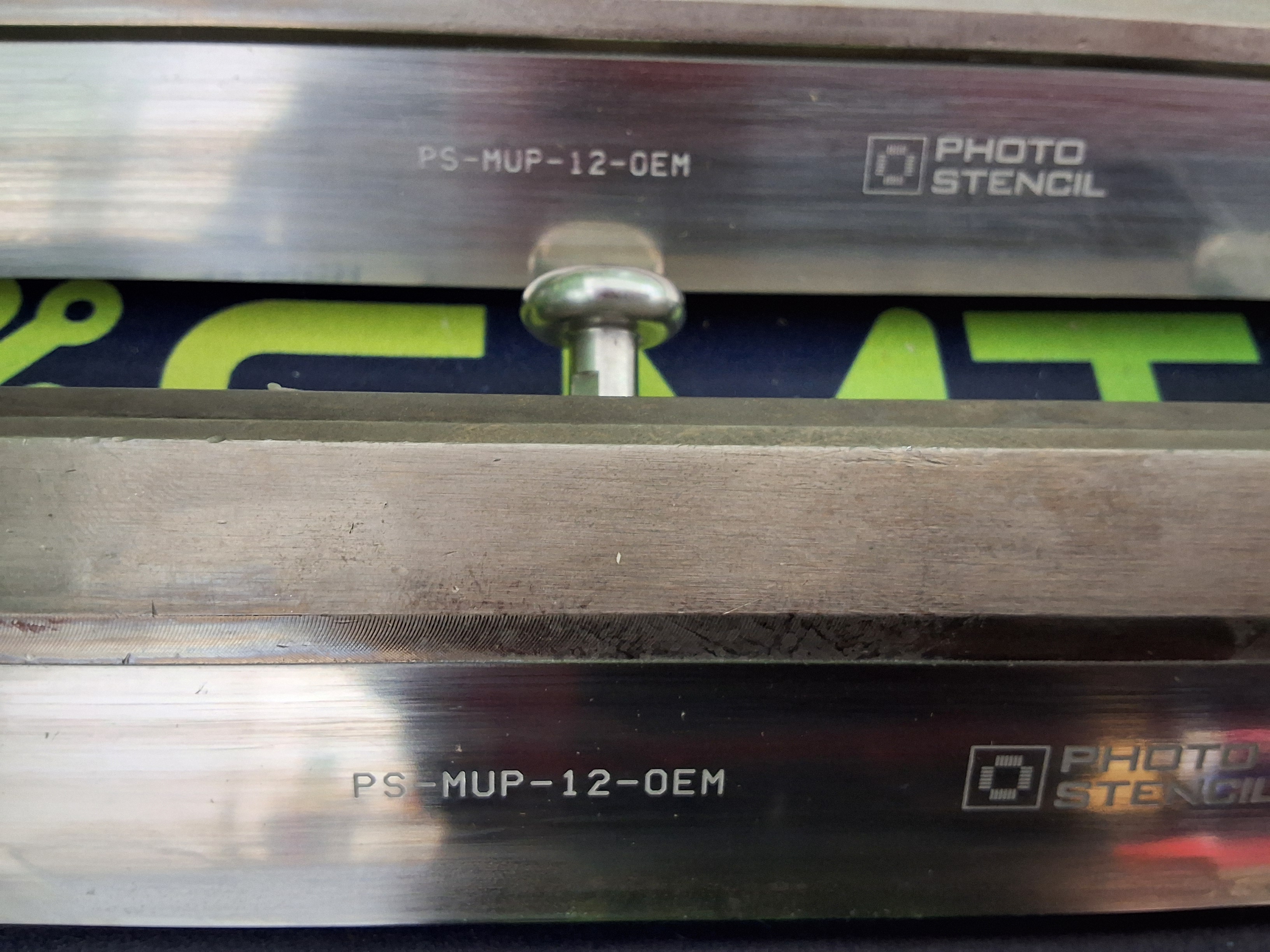 Used MPM PHOTO STENCIL PS-MUP-12-OEM 12in SQUEEGEE BLADE SET - LOT OF 2