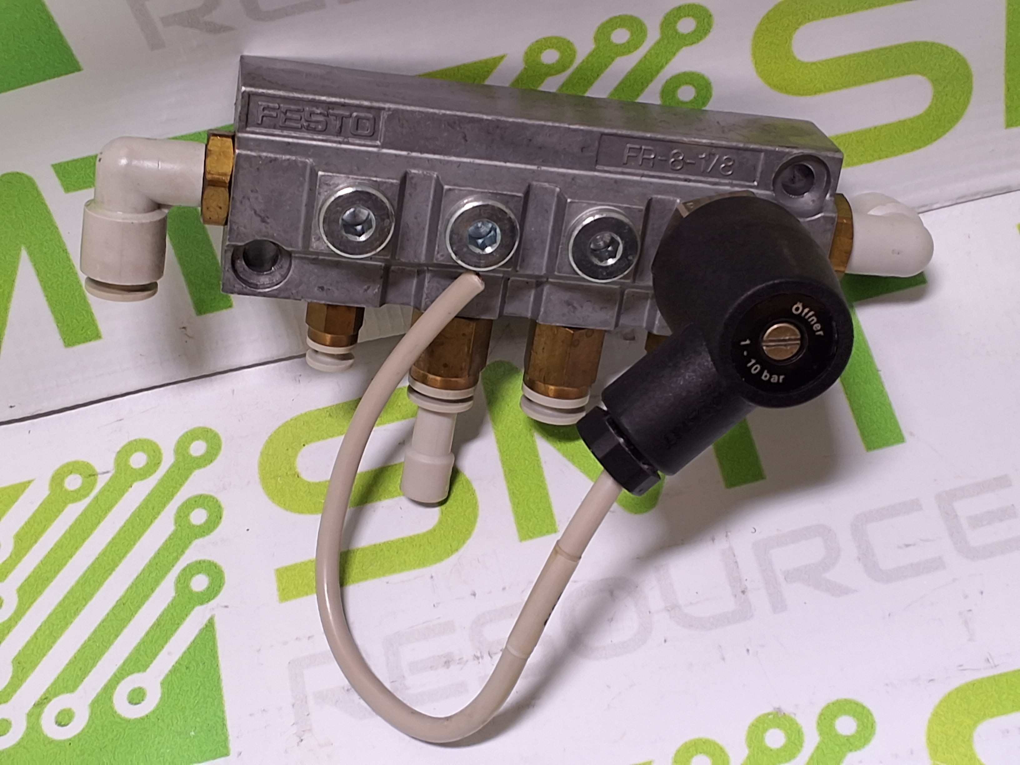 Used FESTO FR-8-1/8 DISTRIBUTION MANIFOLD BLOCK 4 PORT
