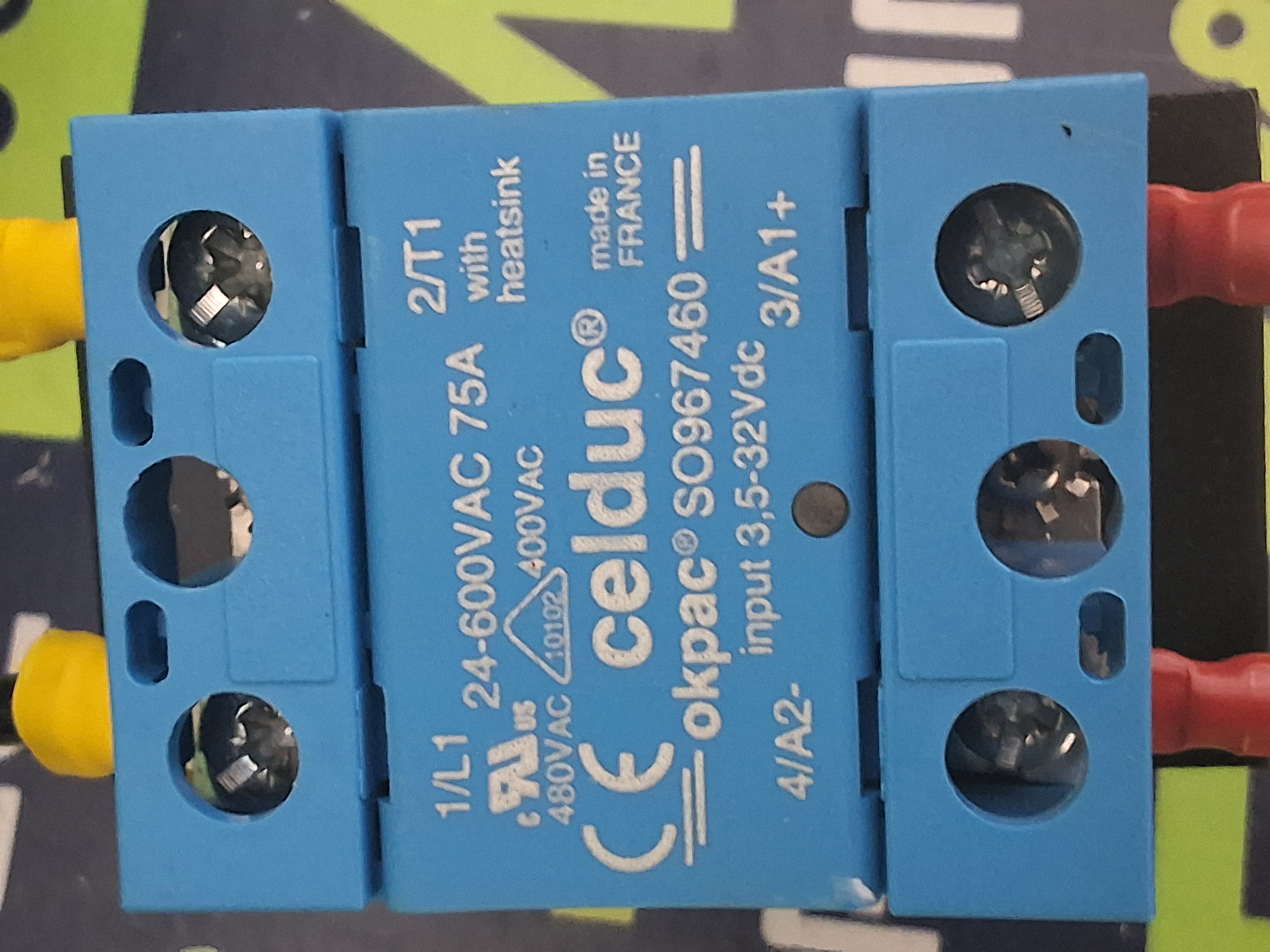 Used CELDUC SO967460 SOLID STATE RELAY 24-600VAC 75A
