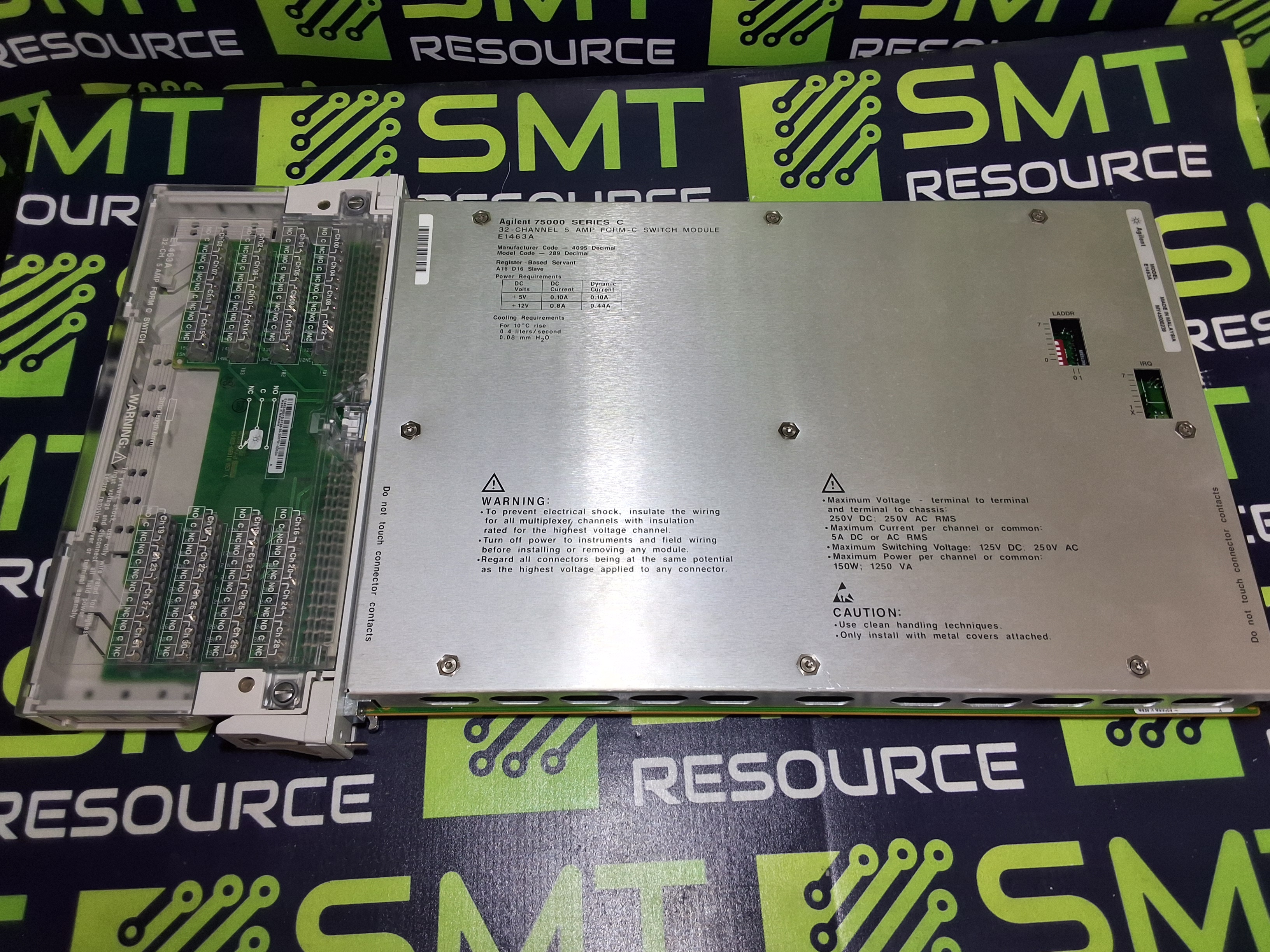 Used AGILENT 75000 SERIES C E1463A 32-CHANNEL 5 AMP FORM - C SWITCH MODULE