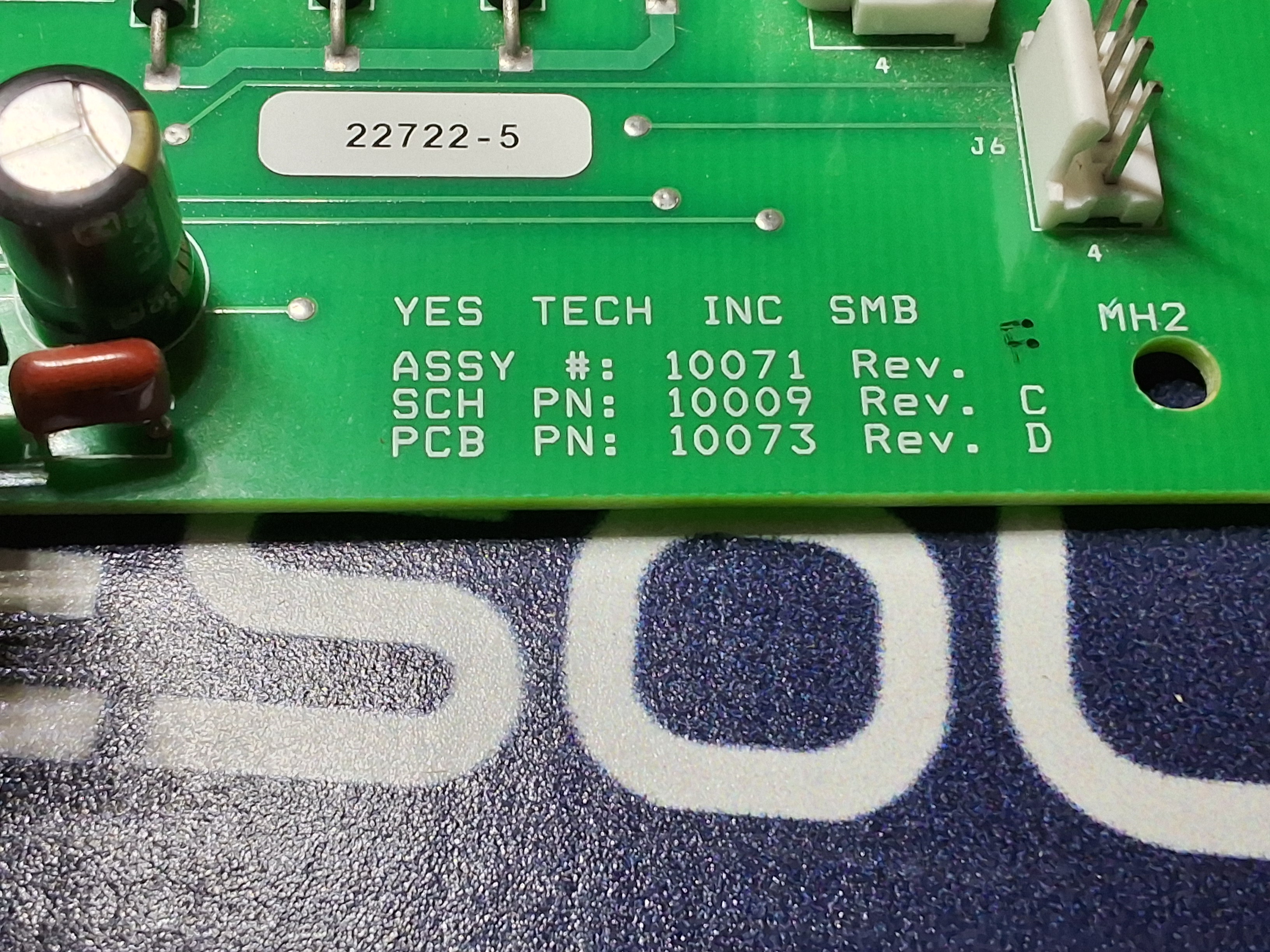 Used YesTech 10071 / 10073 YTV-F1 CIRCUIT BOARD 10009