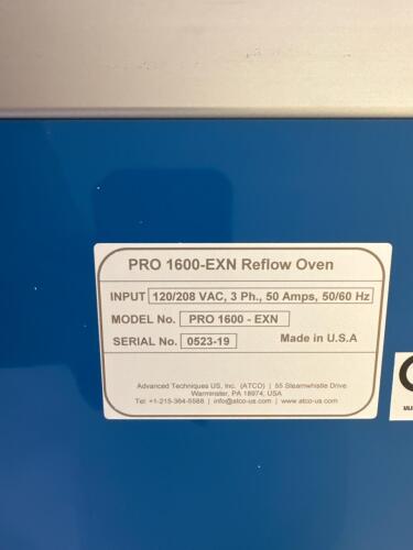Used 2023 ATCO PRO 1600‑EXN Reflow Oven