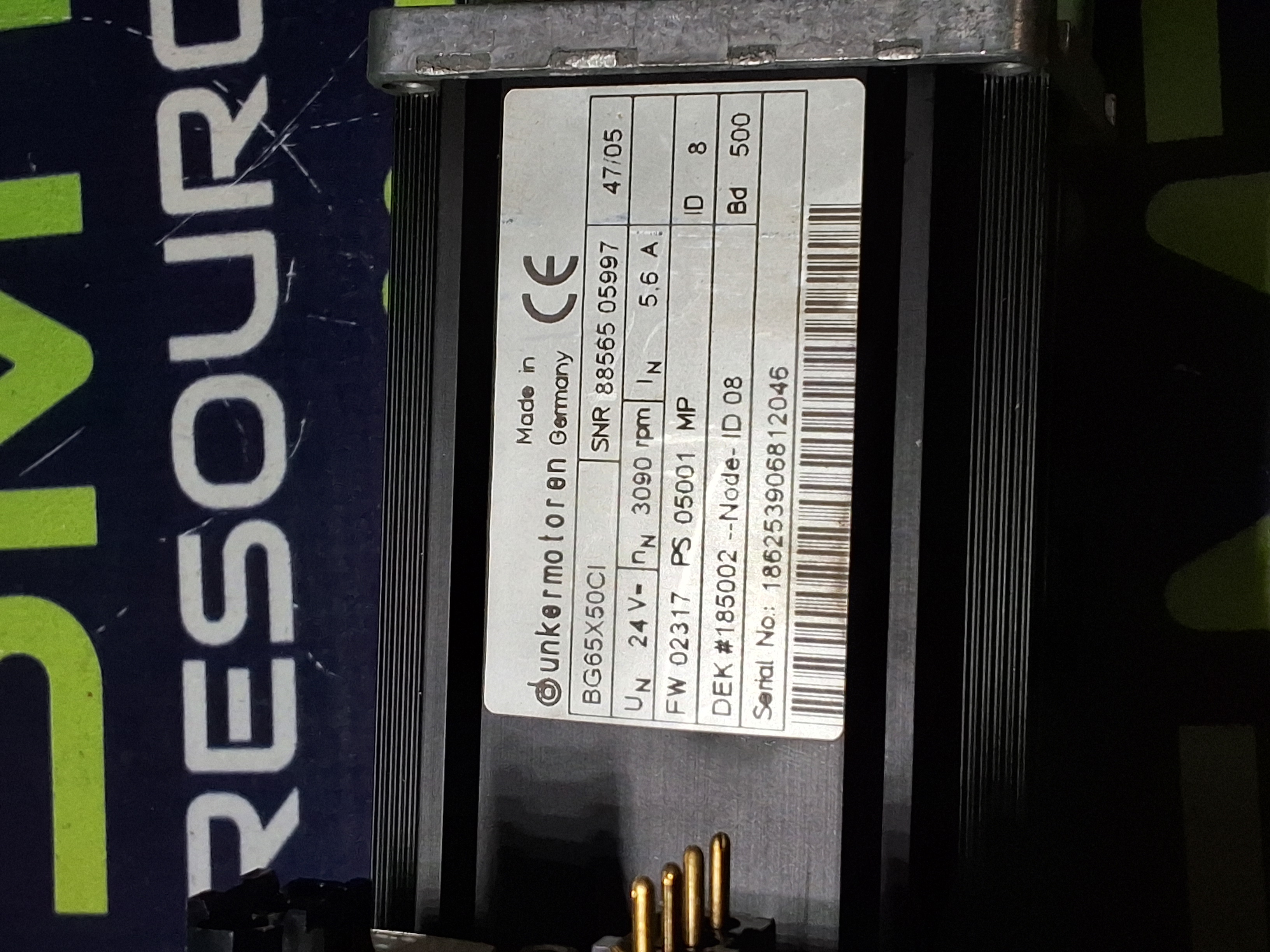 DUNKERMOTOREN BG65X50CI SERVO MOTOR WITH GPL 65 GEAR HEAD - NEW