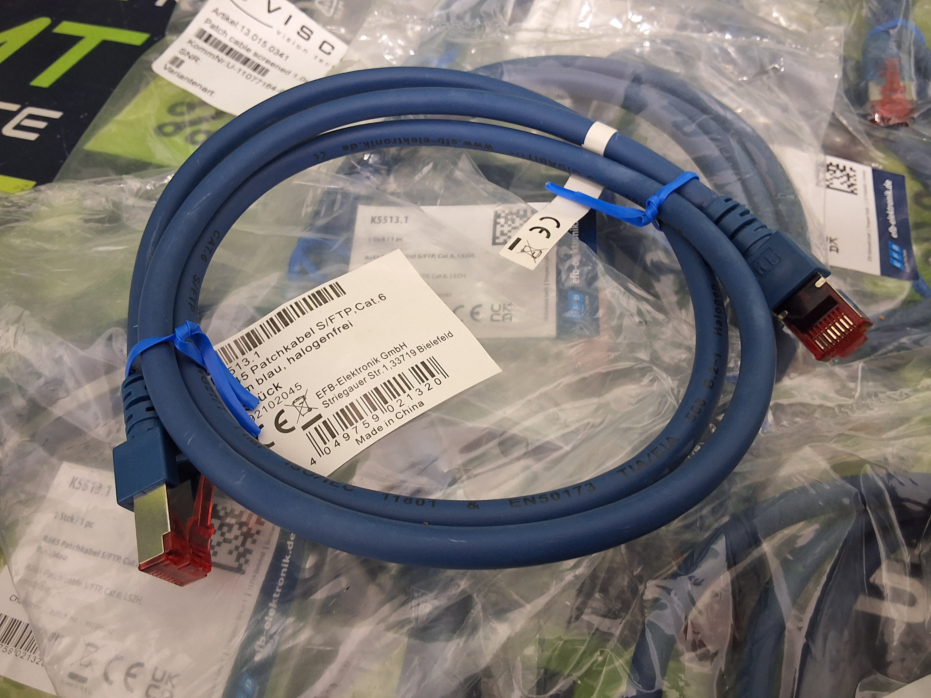 RJ45 K5513.1 Cat6 S/FTP patch cable 1 meter - BRAND NEW