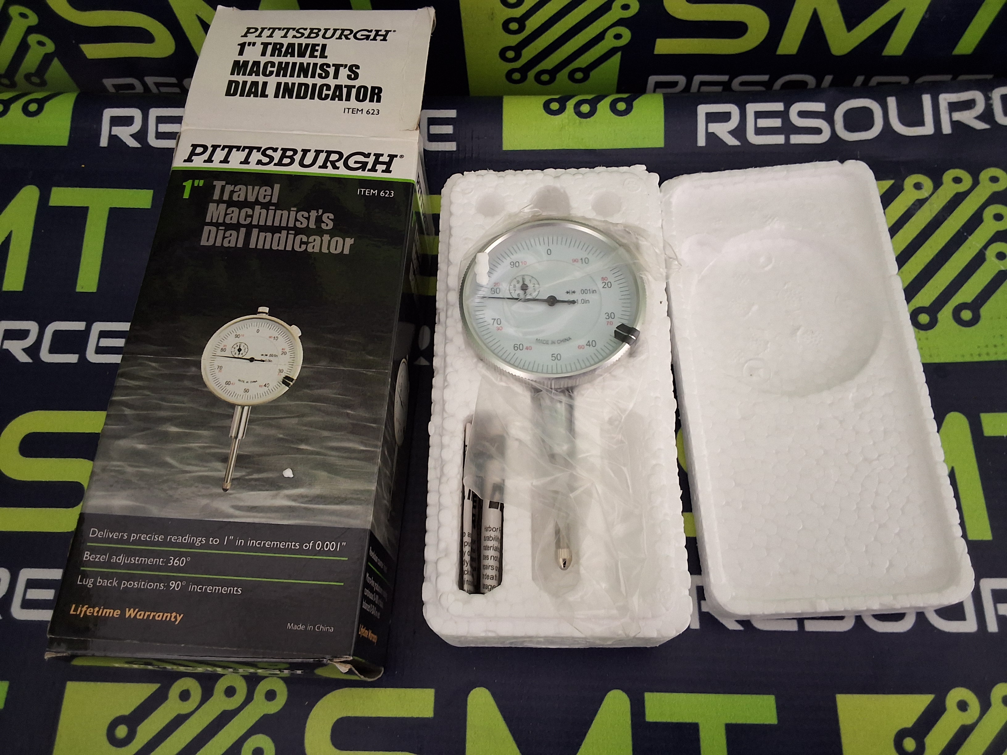 PITTSBURGH ITEM 623 1" TRAVEL MACHANIST'S DIAL INDICATOR - BRAND NEW