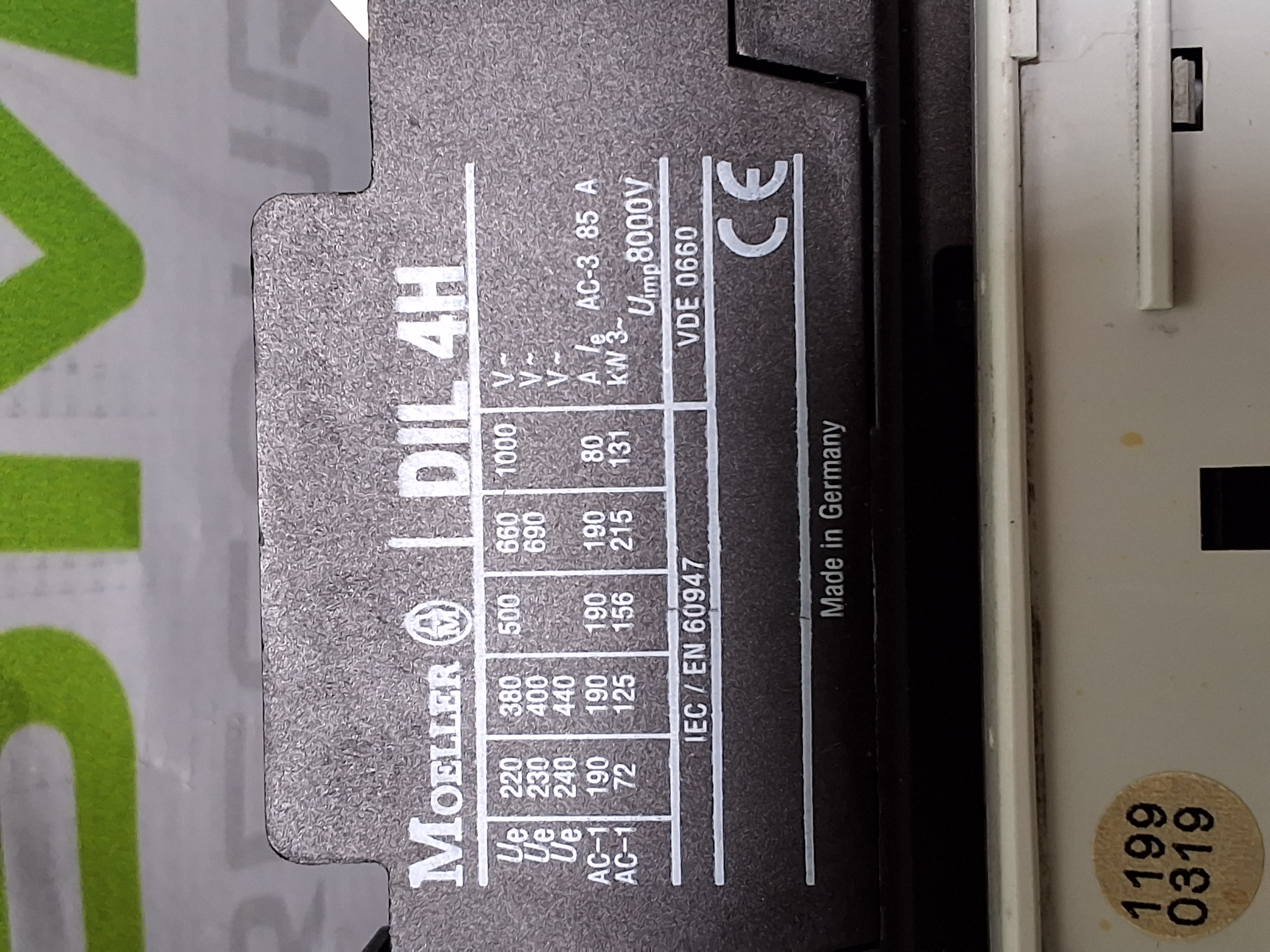 Used MOELLER DIL 4H CONTACTOR