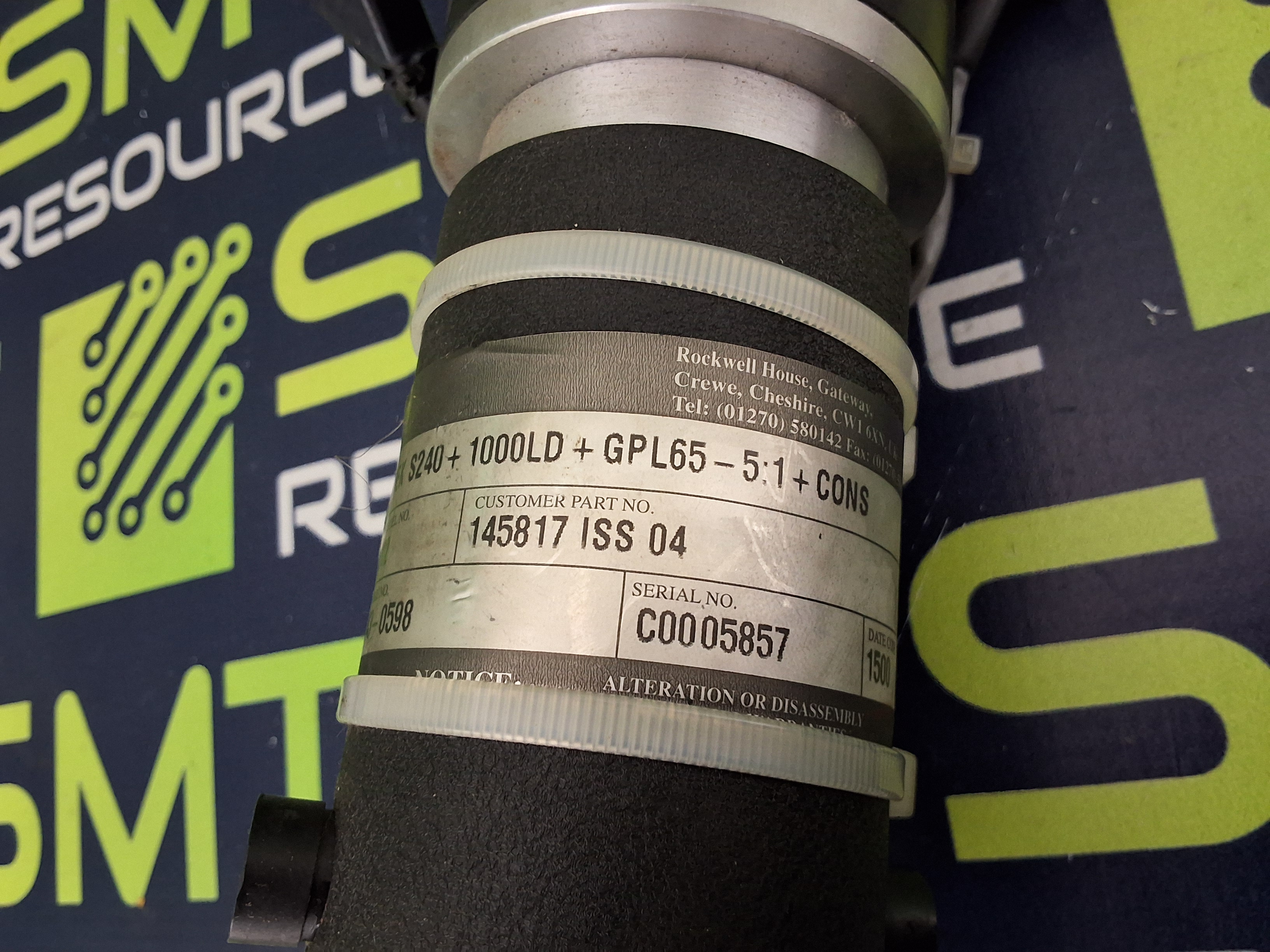 Used ROCKWELL DEK S240+1000LD+GPL65-5:1+CONS MOTOR WITH GYSIN GPL065-1V/5-1 