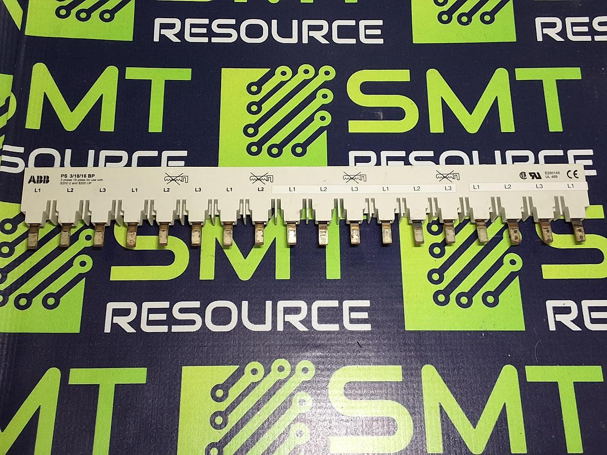 Used ABB PS 3/18/16 BP 3-PHASE BUSBAR 18 POLES