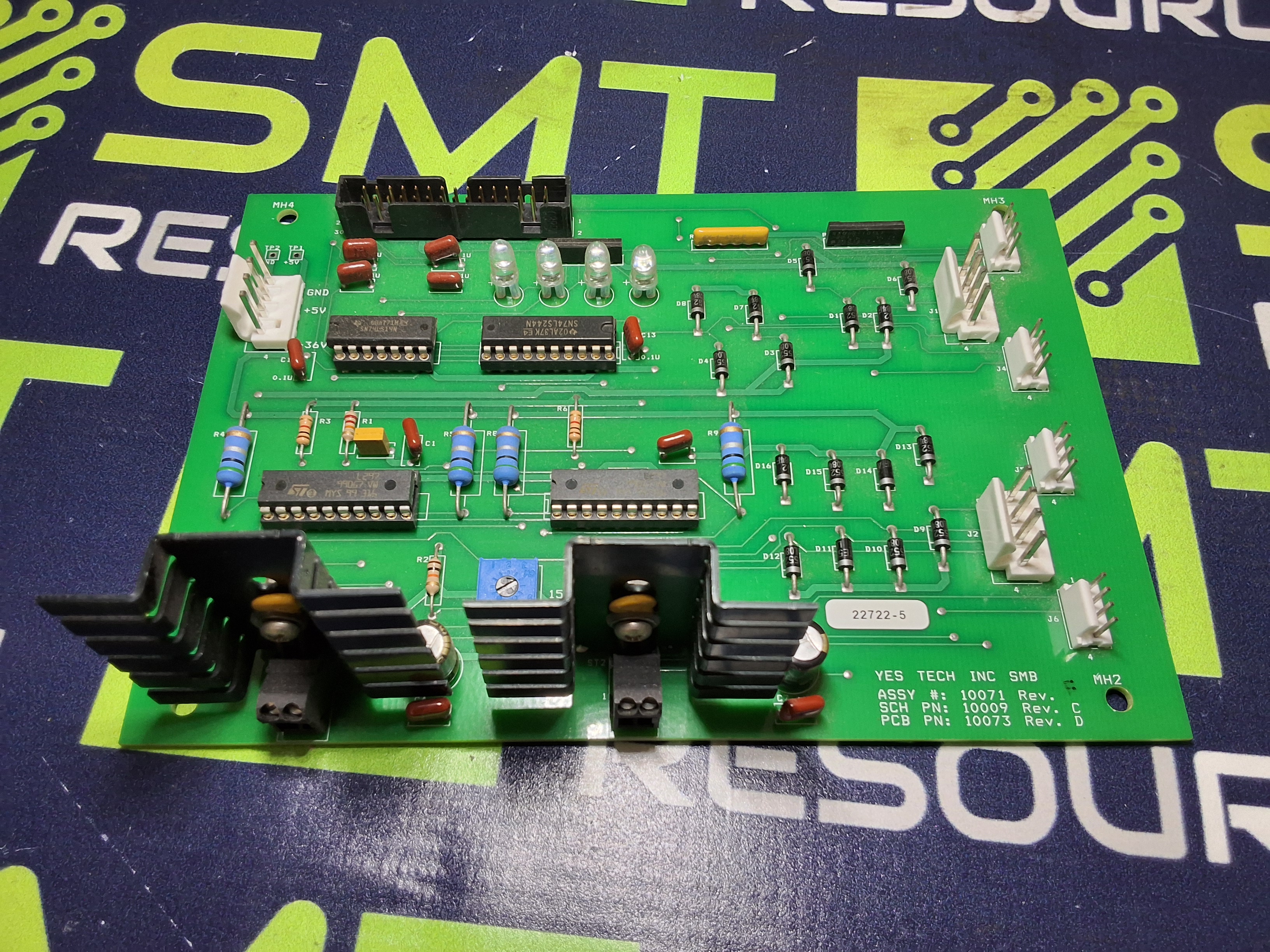 Used YesTech 10071 / 10073 YTV-F1 CIRCUIT BOARD 10009