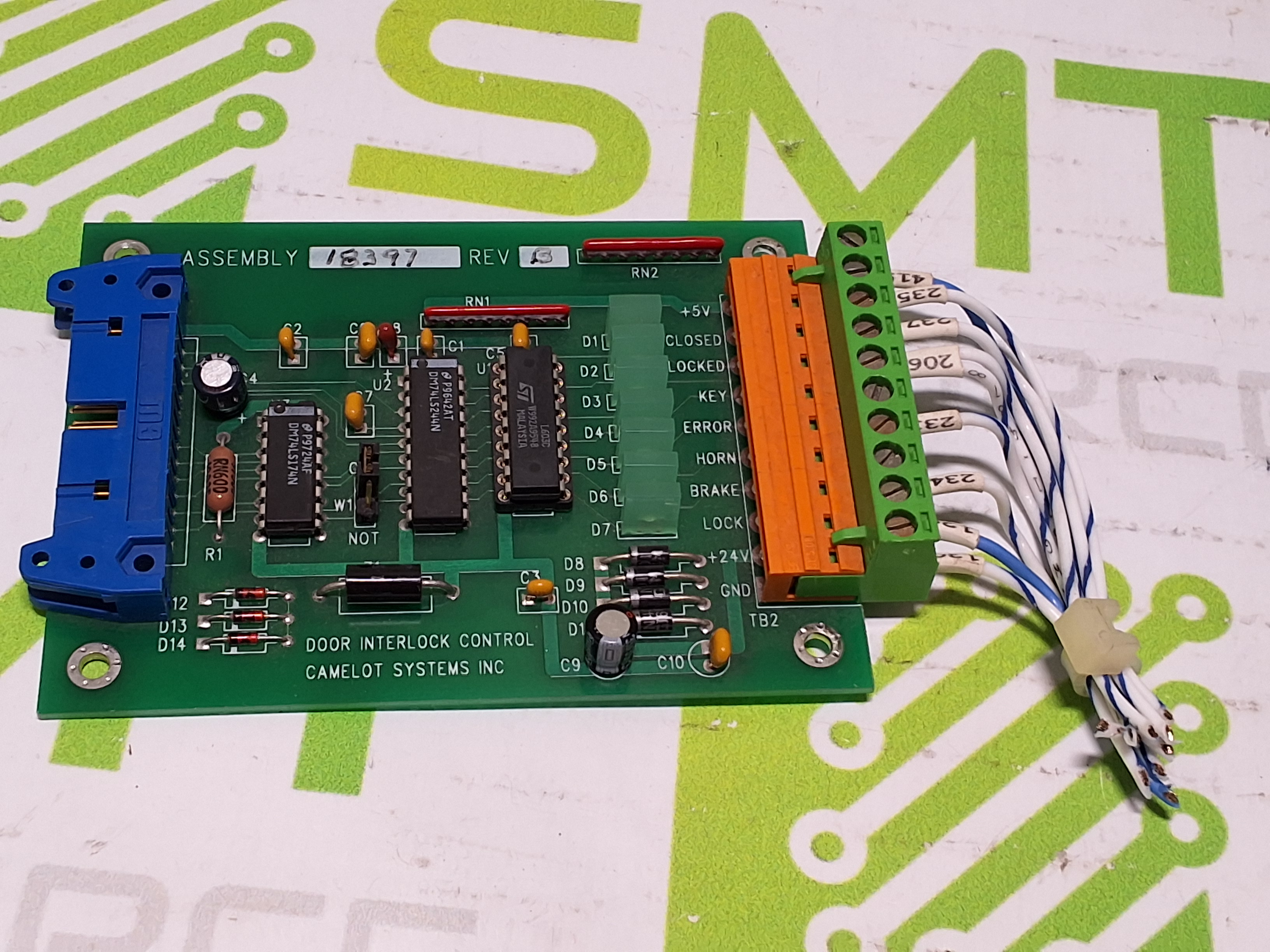 Used CAMELOT SYSTEMS 18397 DOOR INTERLOCK CONTROL BOARD