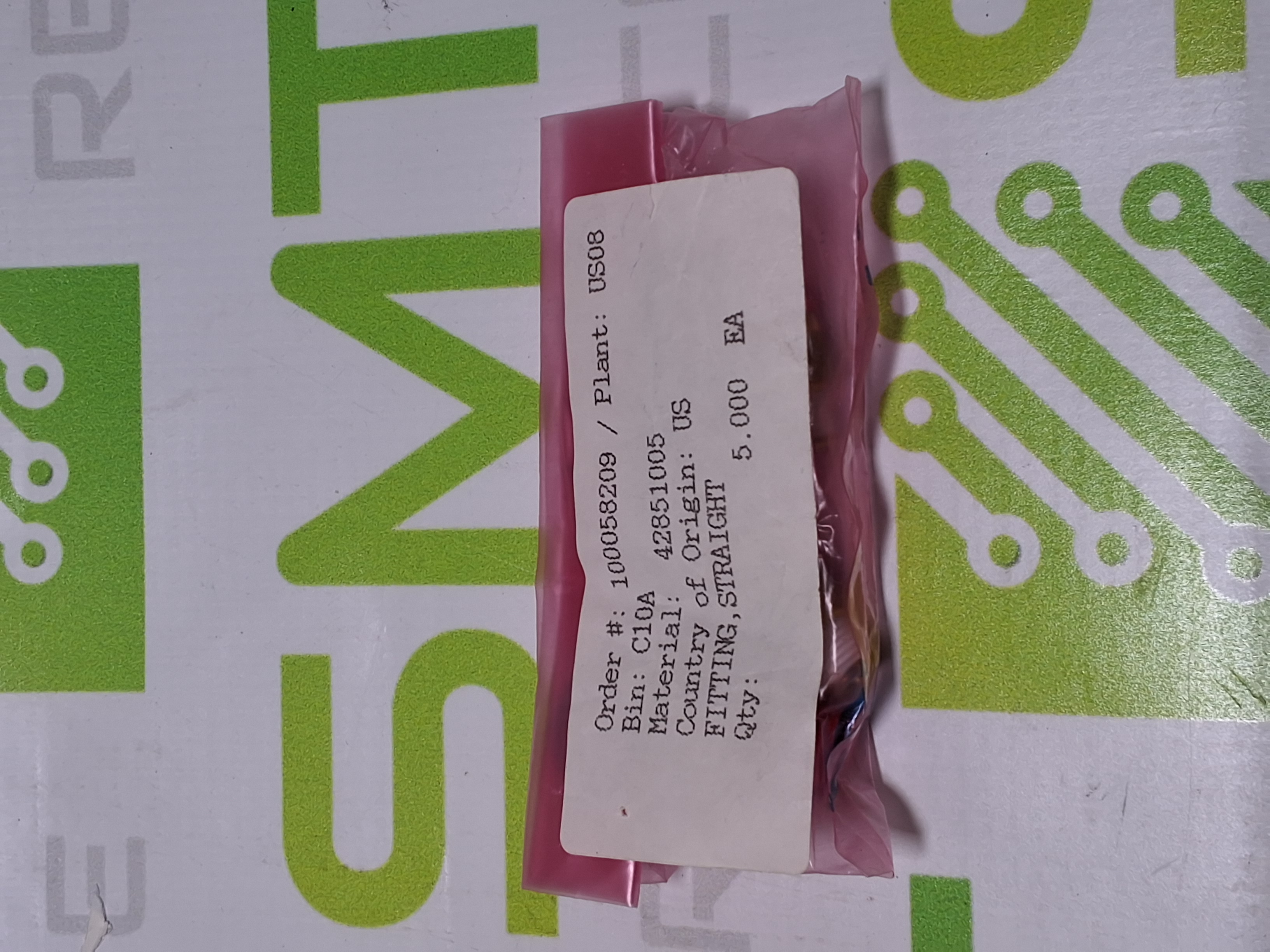 UNIVERSAL INSTRUMENTS 42851005 STRAIGHT FITTING - LOT OF 3 - BRAND NEW