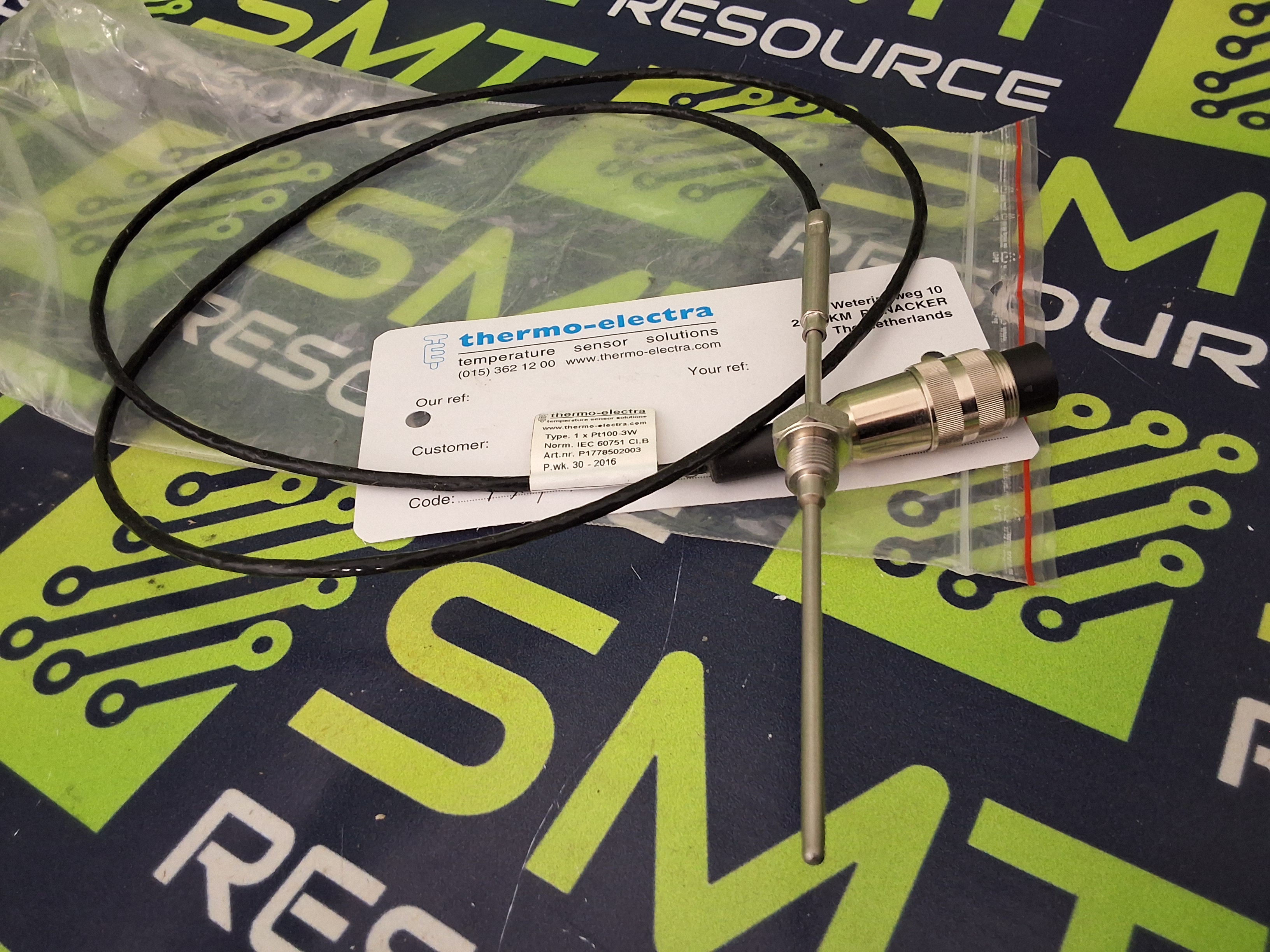 THERMO-ELECTRA 421416 / 1xPt100-3L THERMOSTAT PT100 PREHEATER TEMPERATURE SENSOR - BRAND NEW