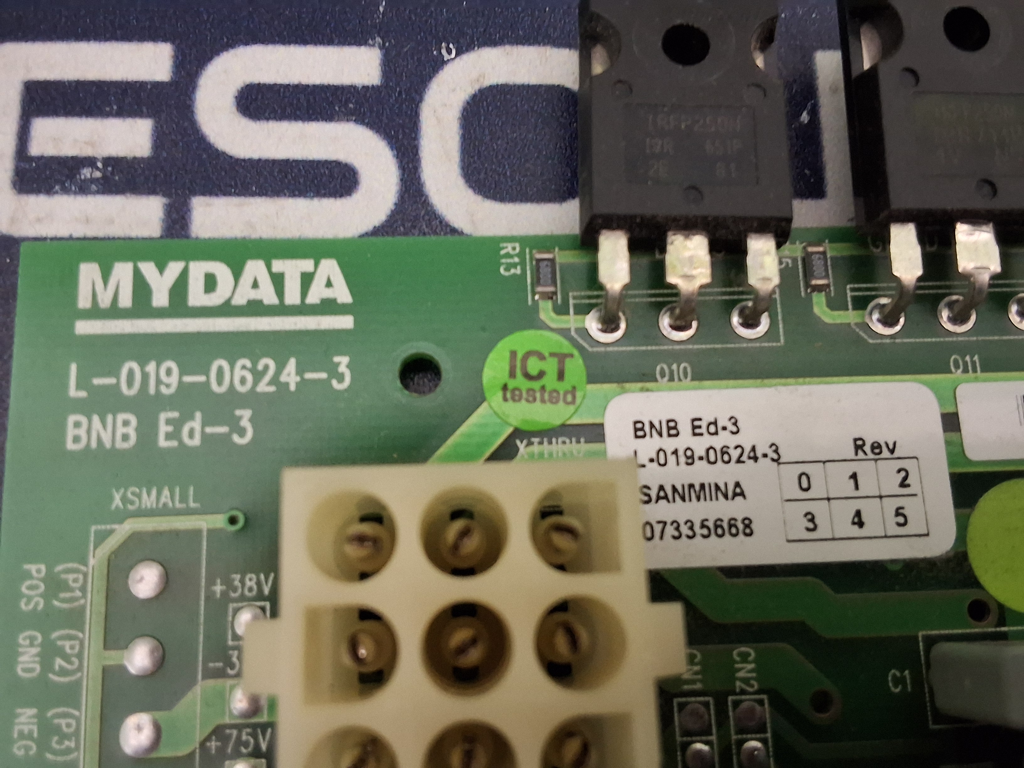 Used MYDATA L-019-0624-3 BNB Ed-3 CIRCUIT BOARD