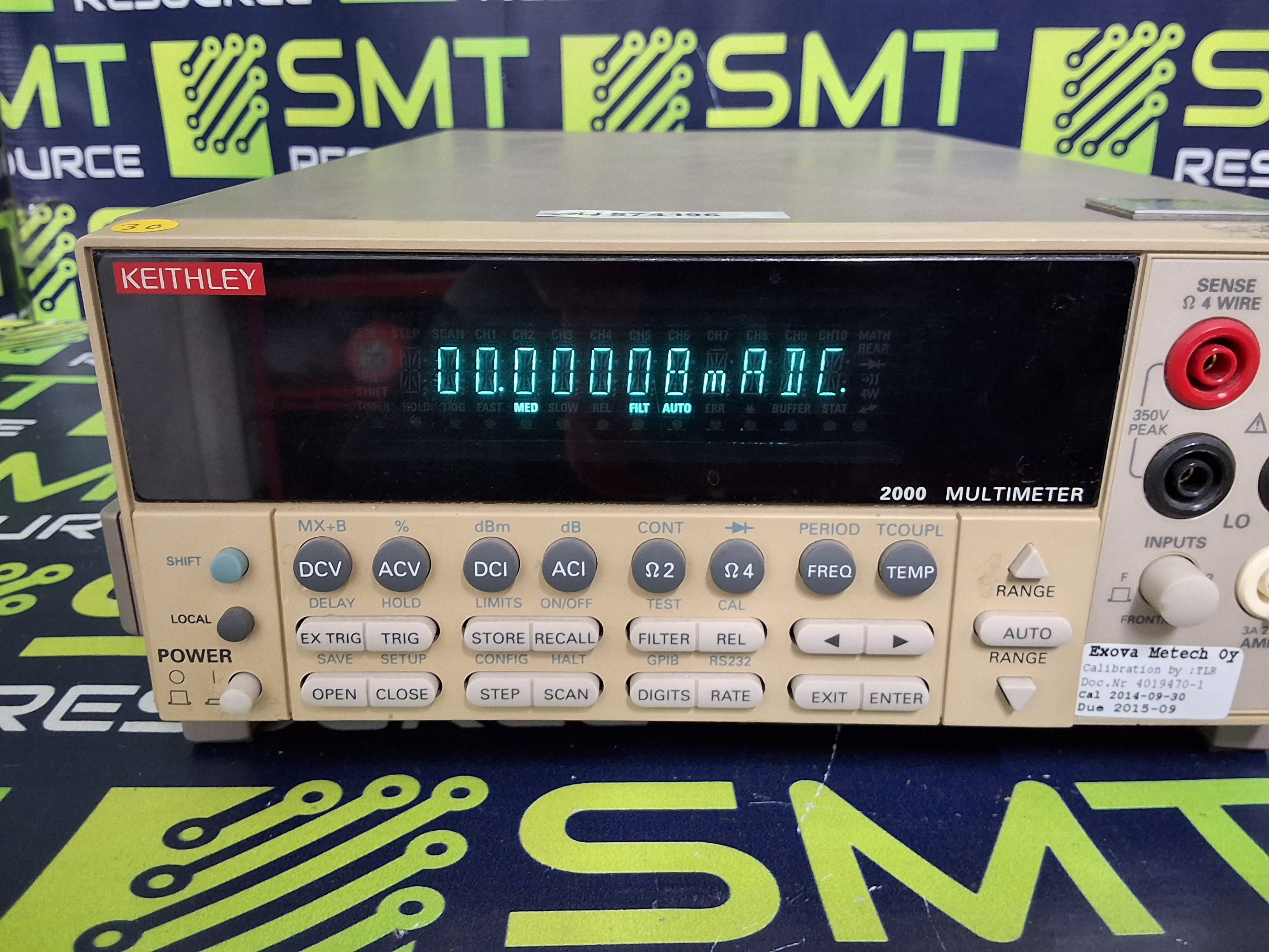 Used KEITHLEY 2000 MULTIMETER 6½-digit HIGH PERFORMANCE BENCHTOP DIGITAL MULTIMETER (DMM)