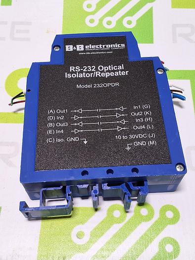 Used B&B ELECTRONICS RS-232 OPTICAL ISILATOR/REPEATER 232OPDR