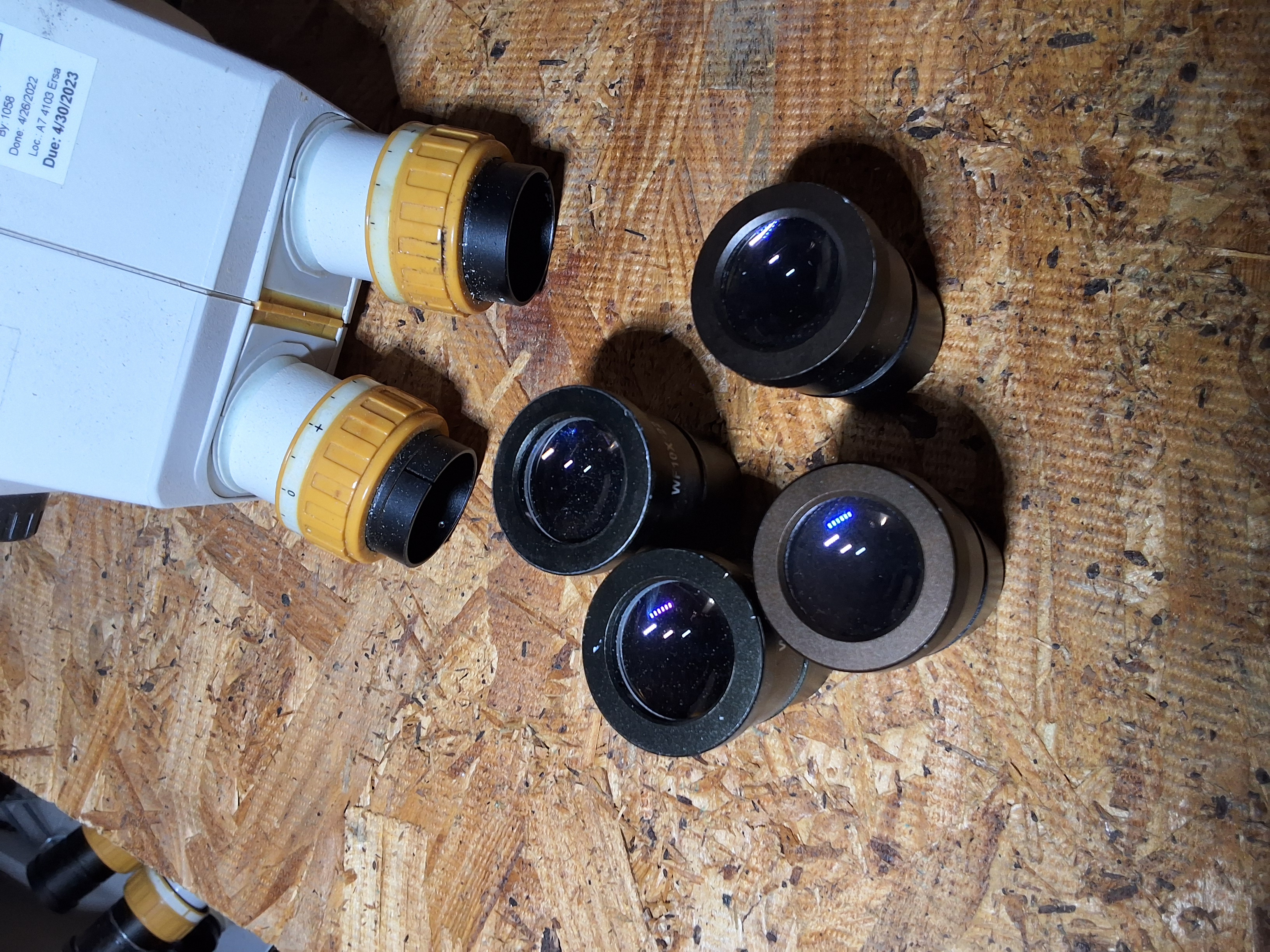 Used AMSCOPE SW SERIES MICROSCOPE WITH LED RING LIGHT AND BOOM STAND