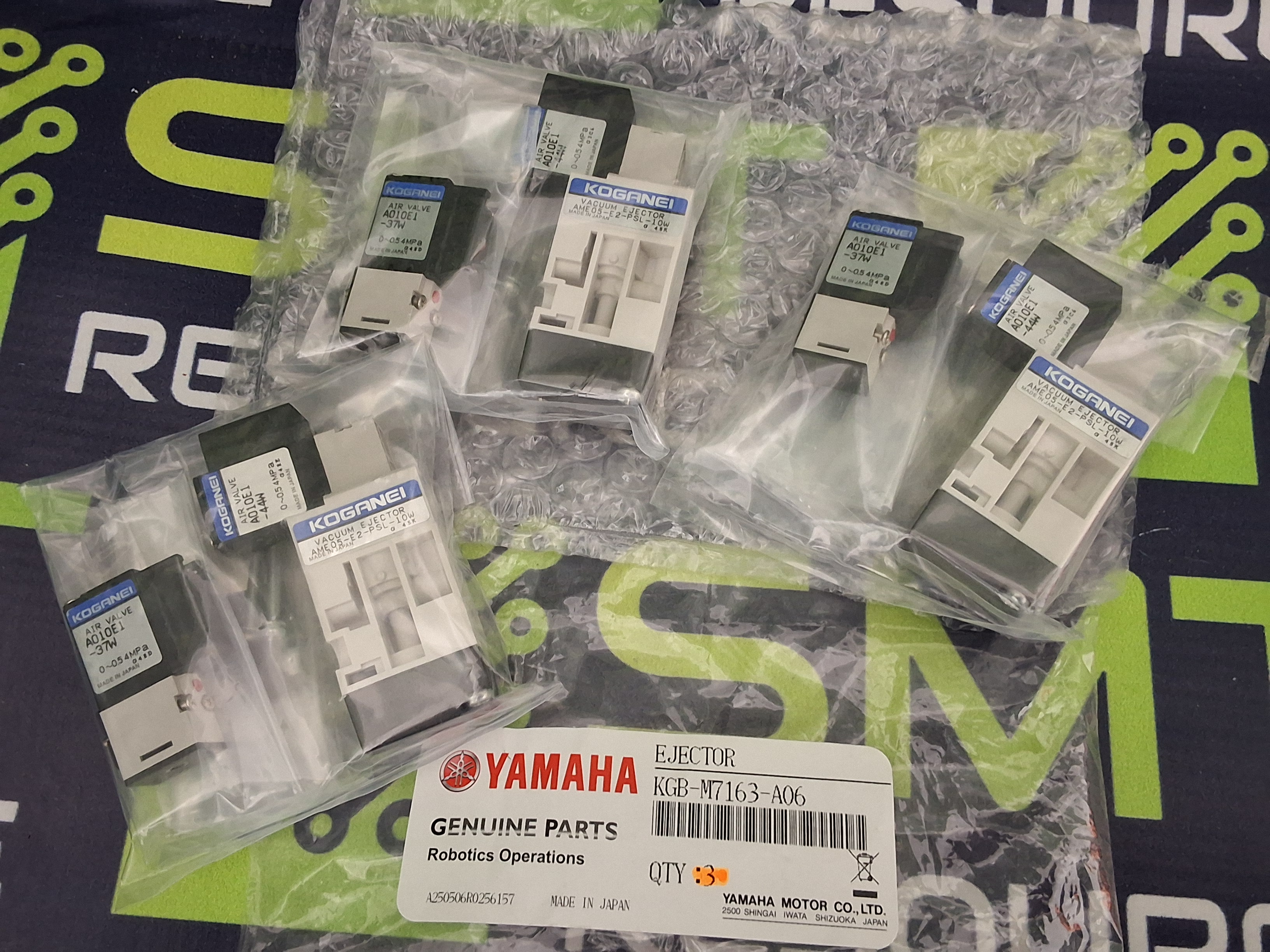 KOGANEI AME05-E2-PSL-10W VACUUM EJECTOR / SOLENOID VALVE YAMAHA KGB-M7163-A06 - BRAND NEW