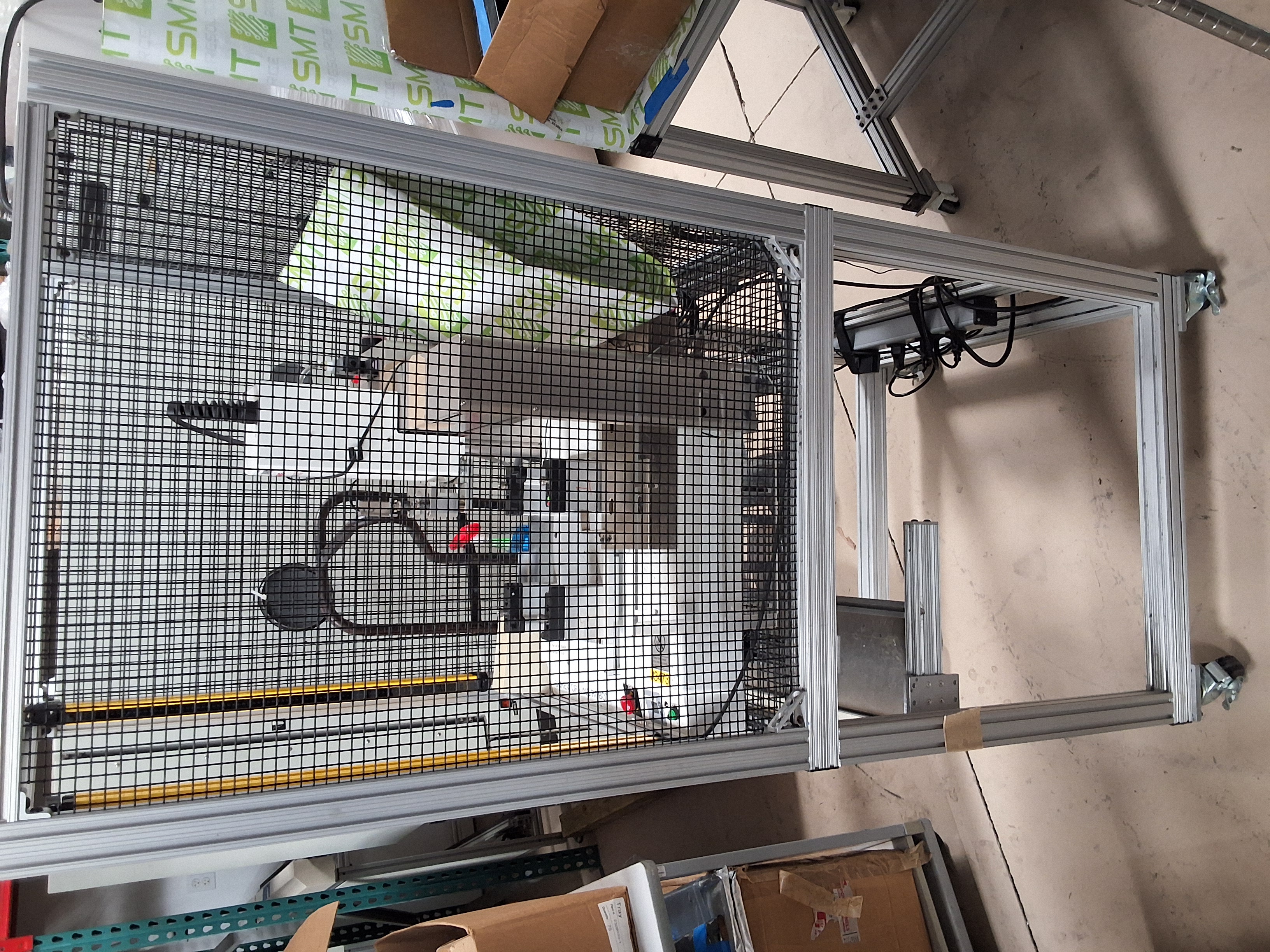 Used JANOME JR 2300NE SCREW DRIVING ROBOT DISPENSING SYSTEM WITH ROLLING CAGE JR2303NE